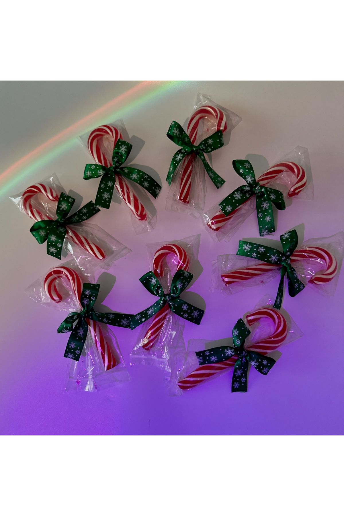 SPİL-New Year's Walking Stick with Candy Bow 15 Pieces - Karne Gift - Birthday - Gift for Students 2