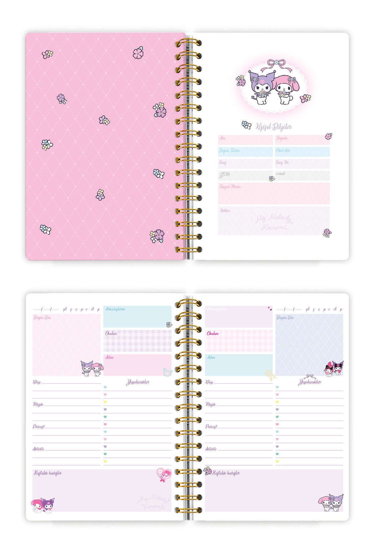 Victoria's Journals-Kuromi & My Melody Spiral Diary (Journal) 14X20Cm - Can You Separate Me 1 Minute? 4