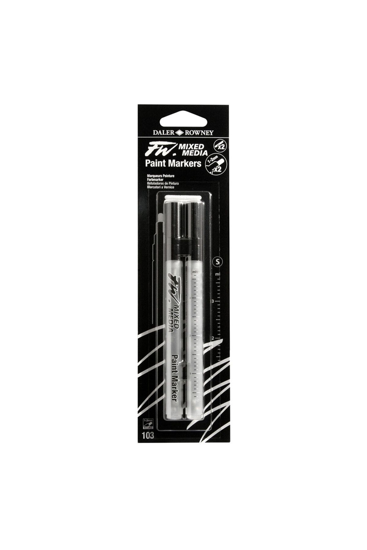 Daler Rowney-Refillable Empty Pen Set 1-2mm 1