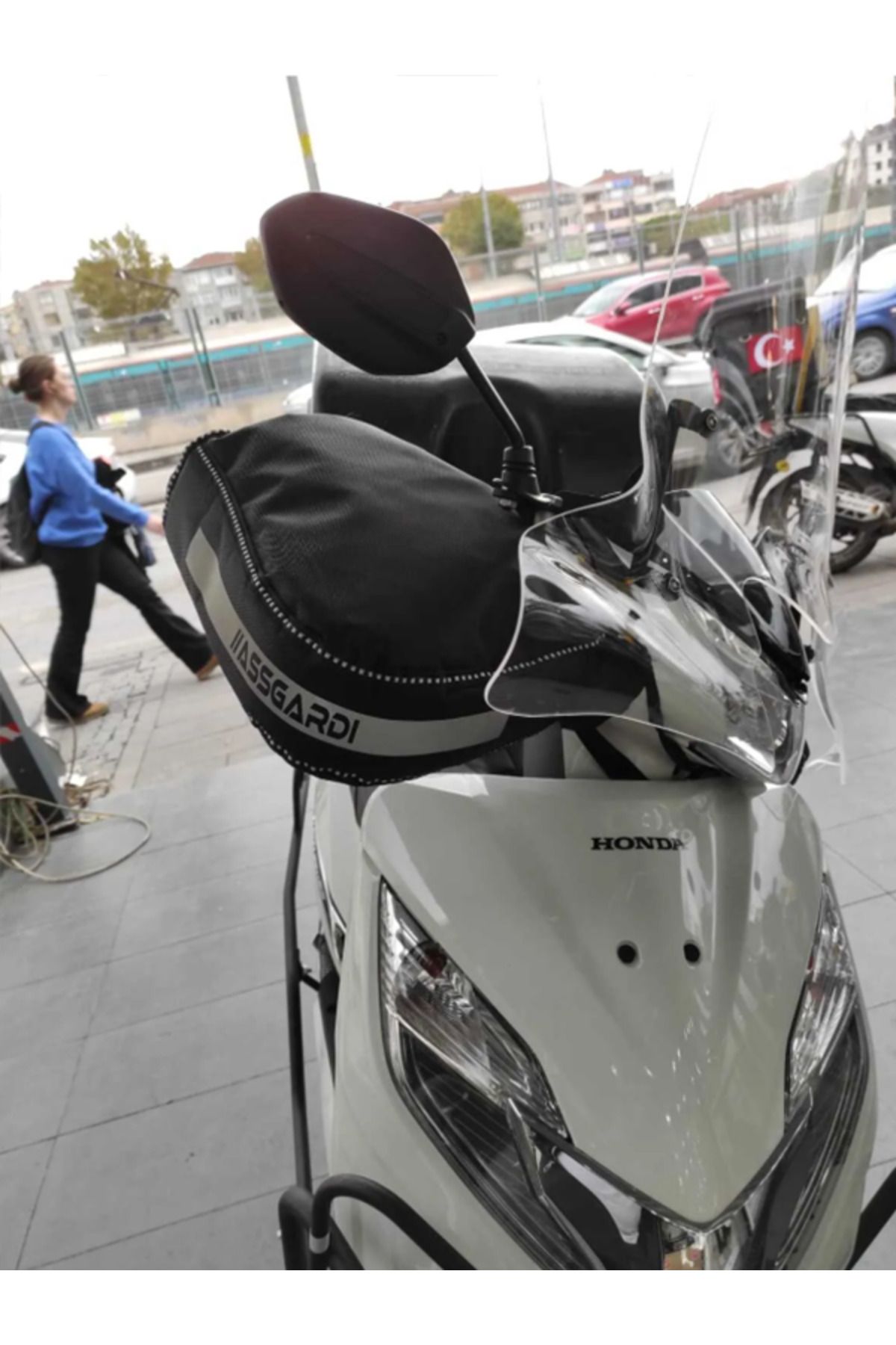 Vwear Honda Dio ve Universal Scooter Modelleri İçin El Koruma Su Geçirmez Rüzgar Kesici Elcik Reflektörlü