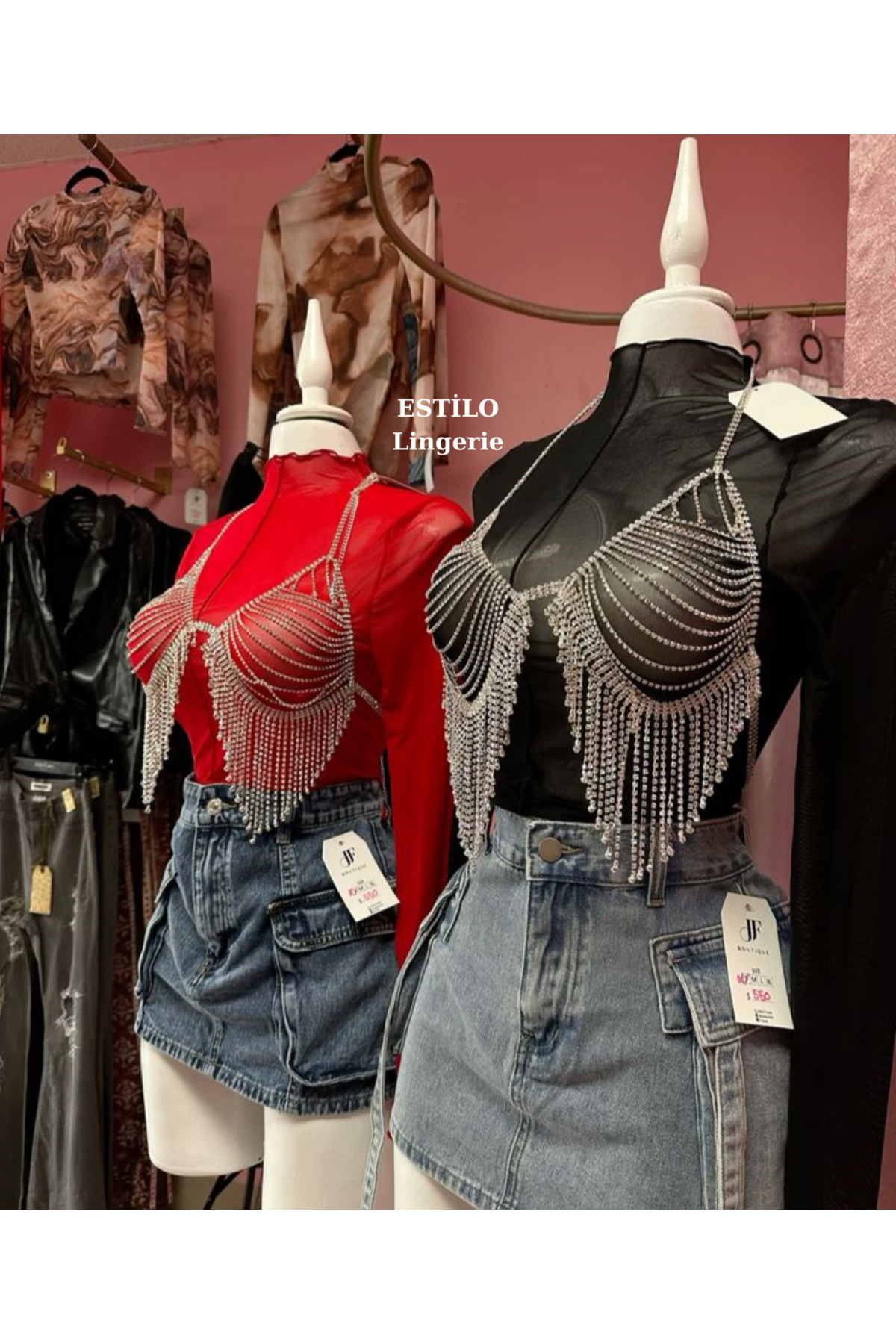 Parlak Zirkon Taşlı Crop Taşlı Bralet Taşlı Elbise Aksesuarı Şık Tasarım Vücut Aksesuarı