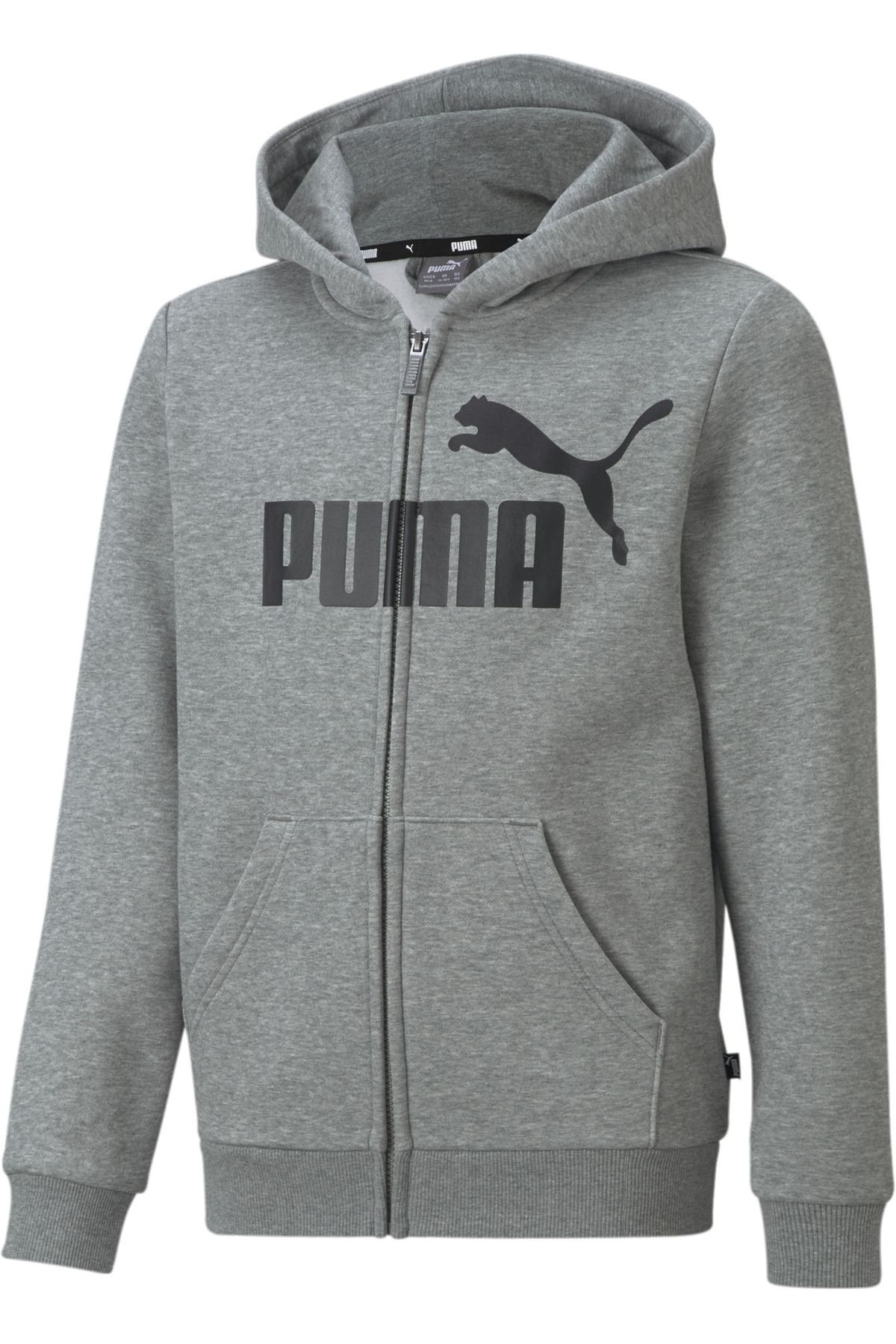 Puma-Essentials Big Logo Hoodie Youth με πλήρες φερμουάρ 1