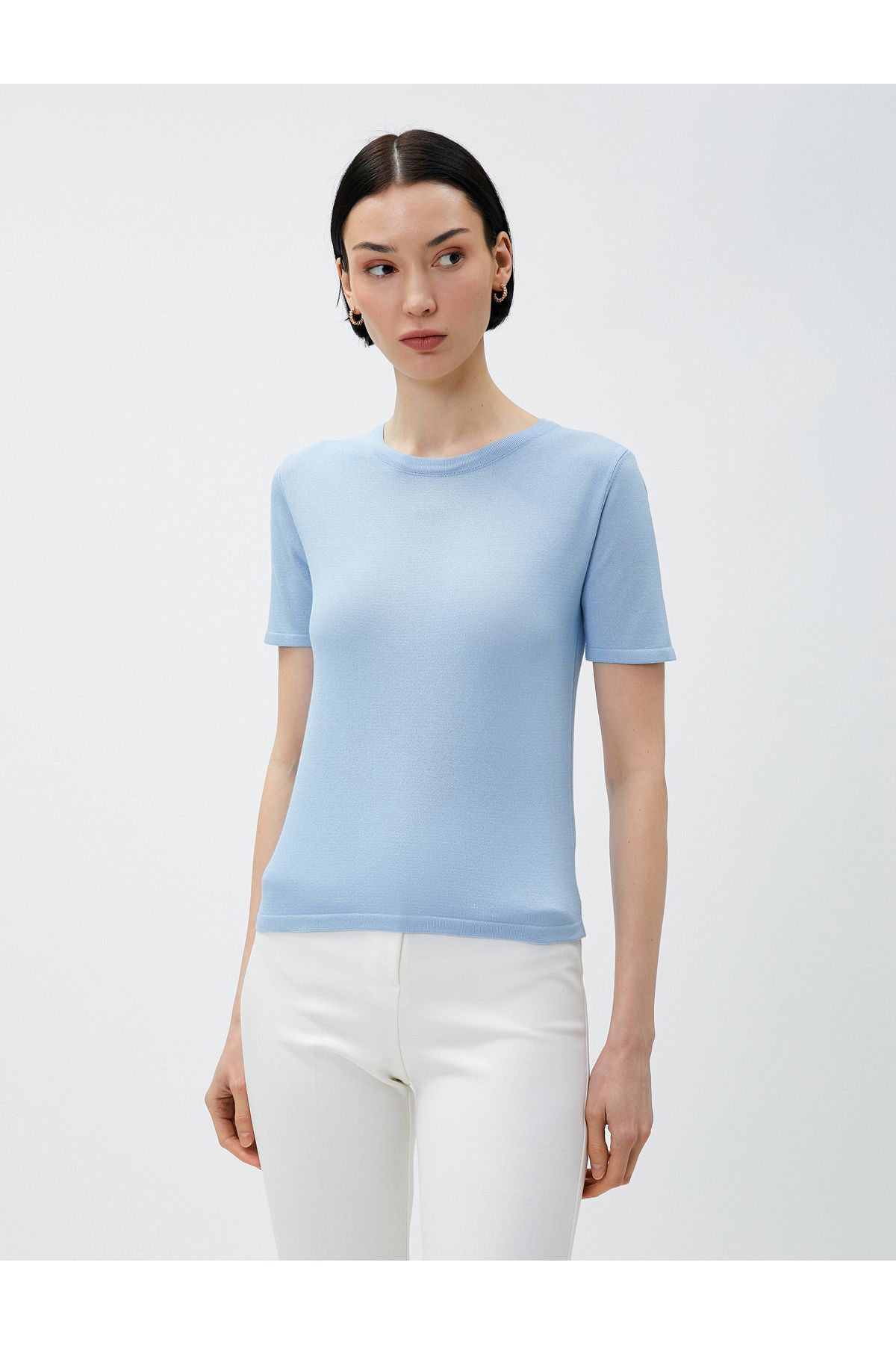 Koton-Short Sleeve Knitwear Sweater Crew Neck 3