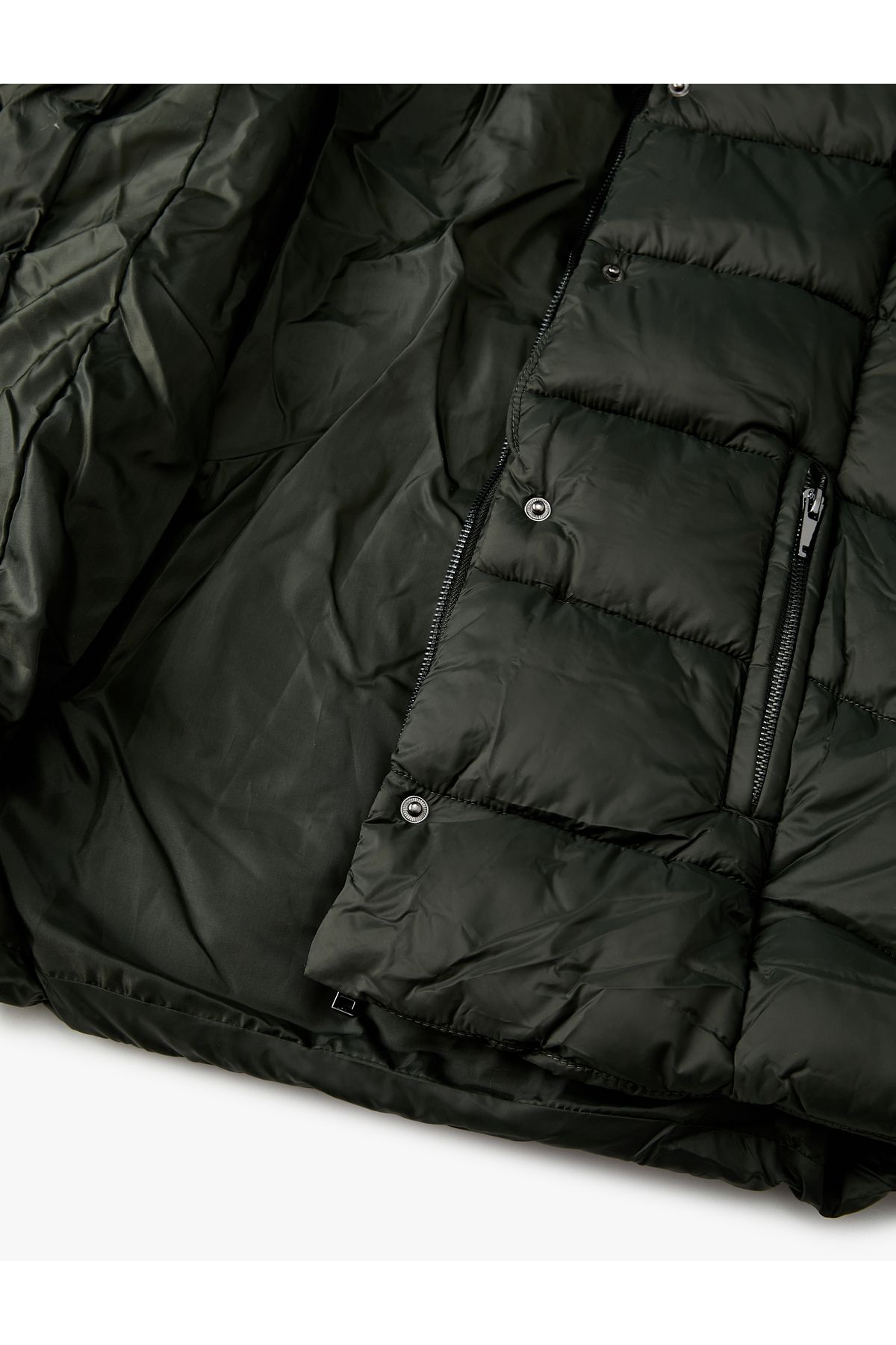 Koton-Puffer Jacket Kapsa na opasku s kapucí a zipem 7