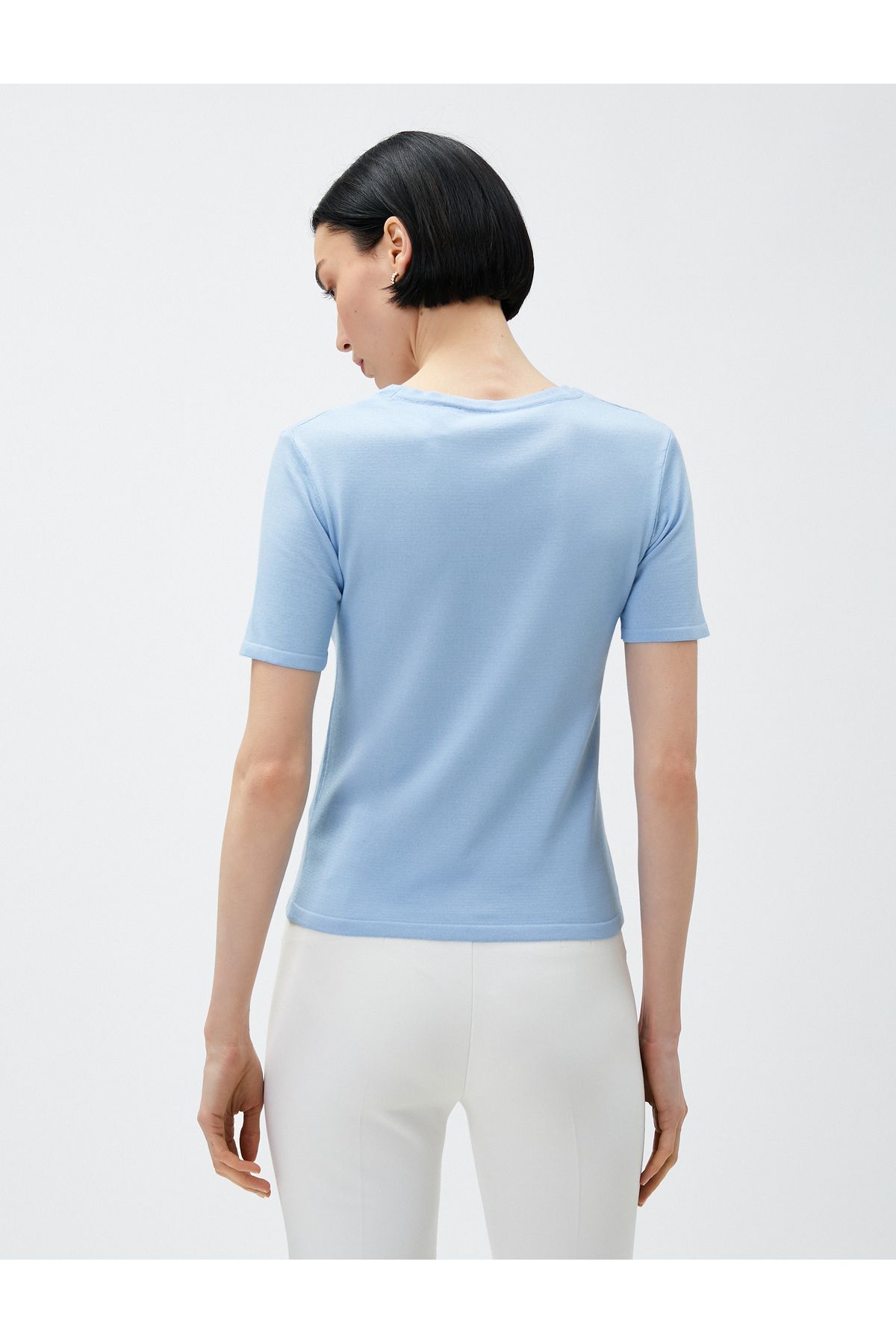 Koton-Short Sleeve Knitwear Sweater Crew Neck 4