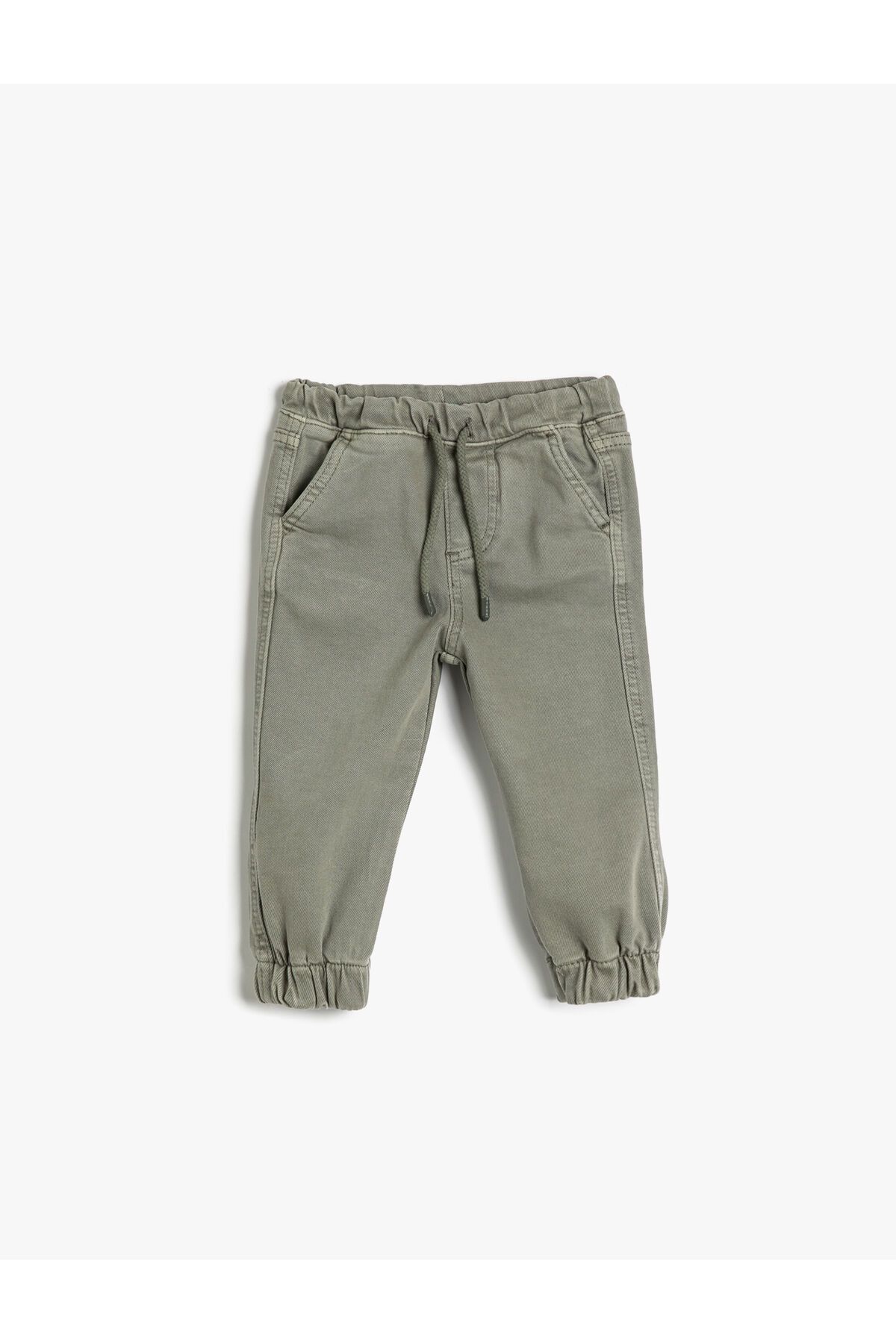 Koton Spodnie Joggery Z Kieszeniami, Wiązane W Talii, Bawełniane Mężczyzna - 6–9 months