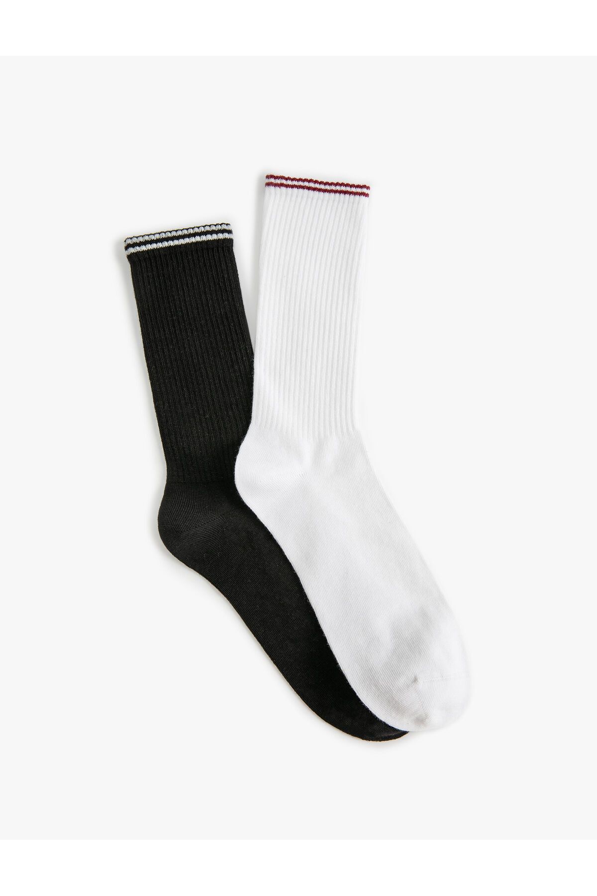 Koton-Set of 2 Socks with Multicolored Stripe Pattern 1