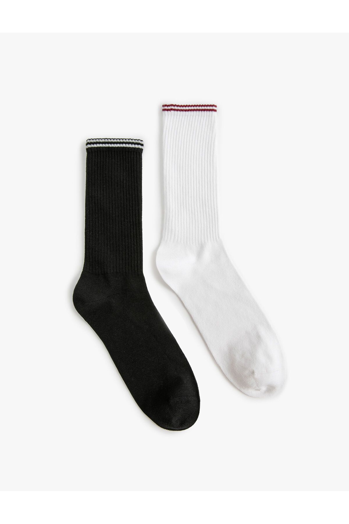 Koton-Set of 2 Socks with Multicolored Stripe Pattern 2