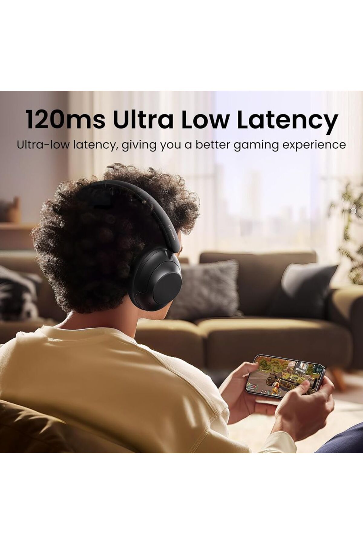 Ugreen-HiTune Max5 Hybrid Headphone Over-Ear with ANC - Black 7