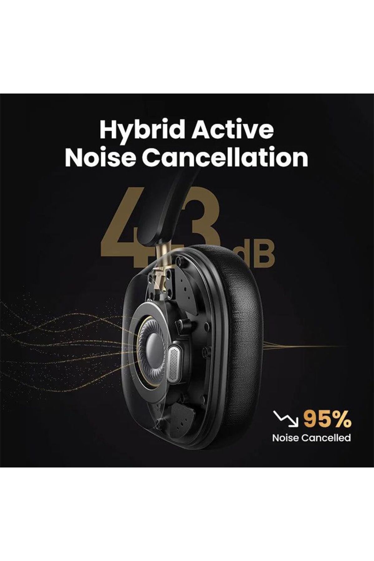 Ugreen-سماعة رأس HiTune Max5c Hybrid Active Noise Cancelling - أسود 7