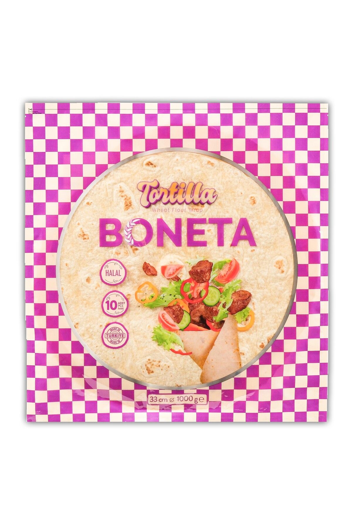 BONETA Tortilla 33 Cm 10'lu Paket 1000 gr ( vegan )