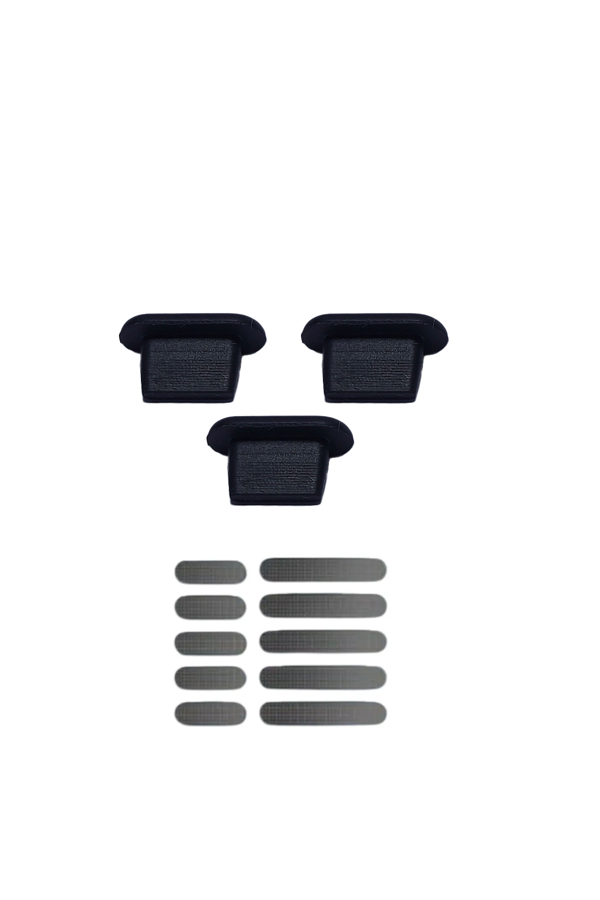 emrebilisim İphone 6-7-8-11-12-13-14 Model Lere Uyumlu Toz Kir Önleyici Slikon 3 Ad Siyah 10 Adet Tozluk