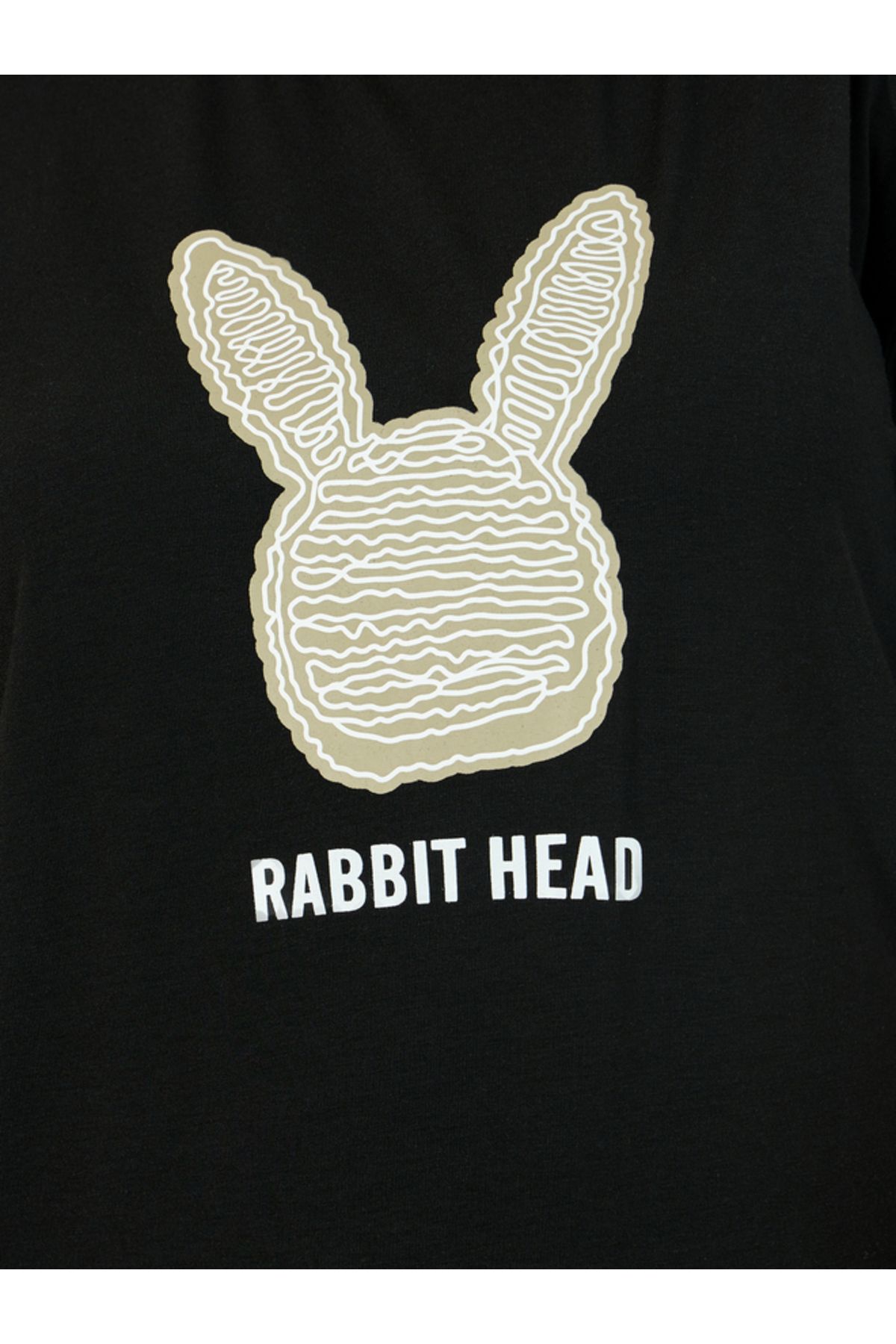 Styli-Plus Size Rabbit Graphic Print Oversized T-Shirt 3