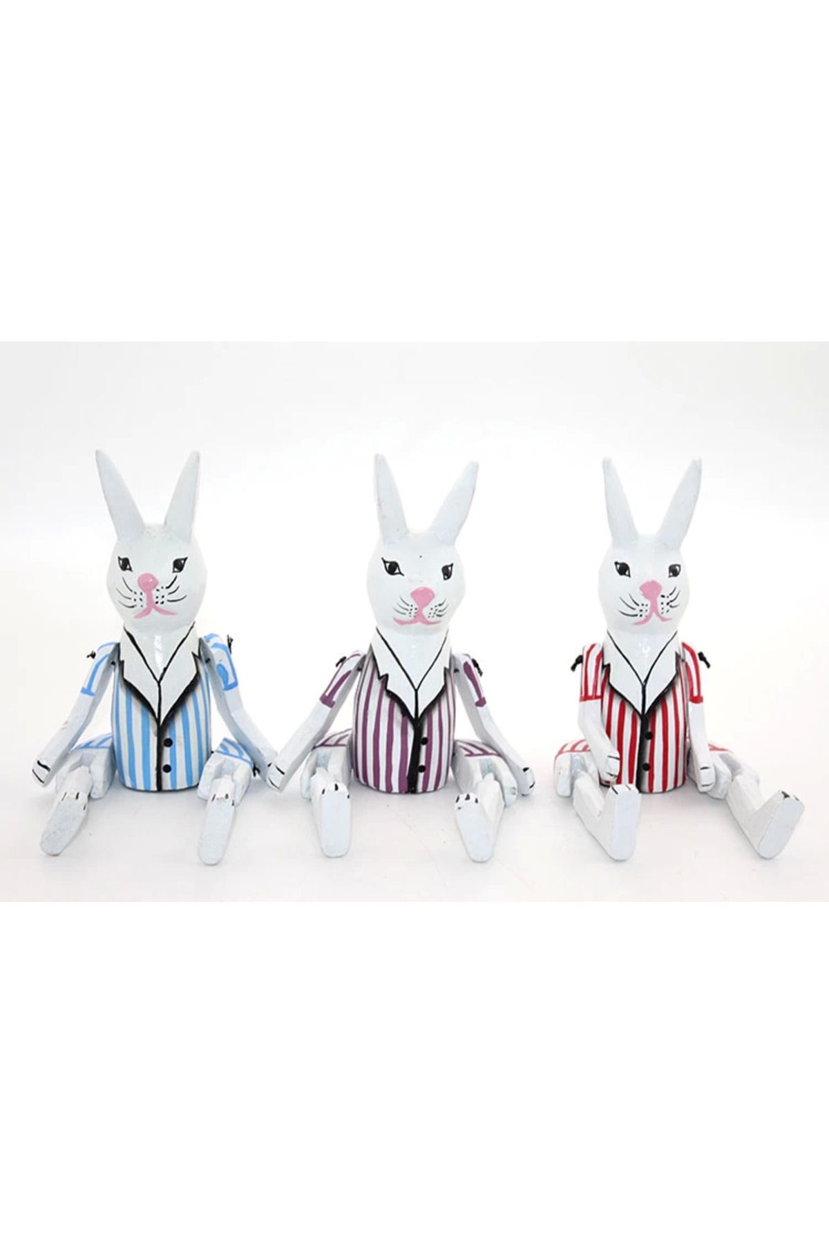 Easy Tedarik Ahşap Salanan Tavşan Figürü Namı-3