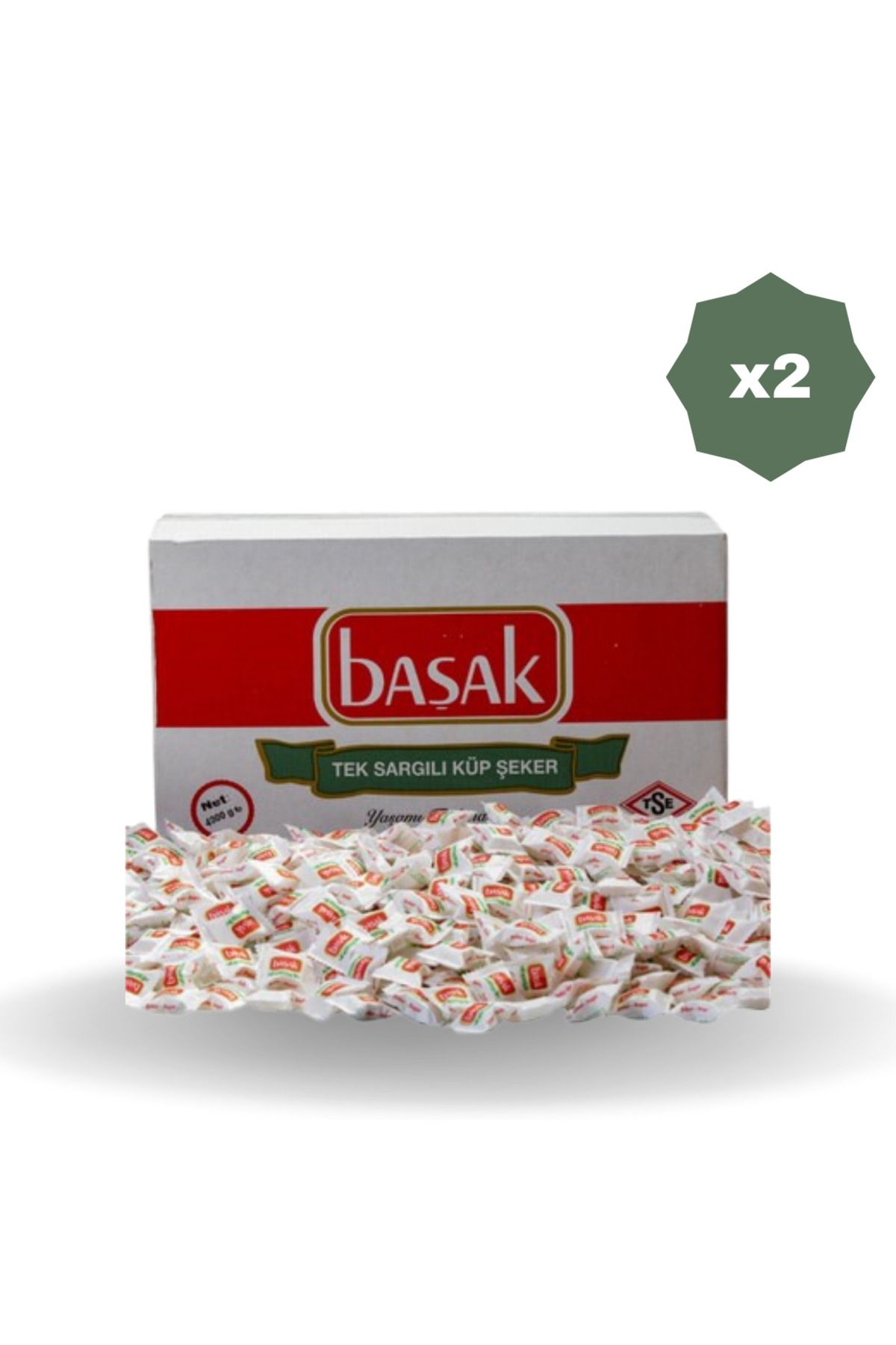 BAŞAK TEK SARGILI KÜP ŞEKER 4 KG - (2 ADET)