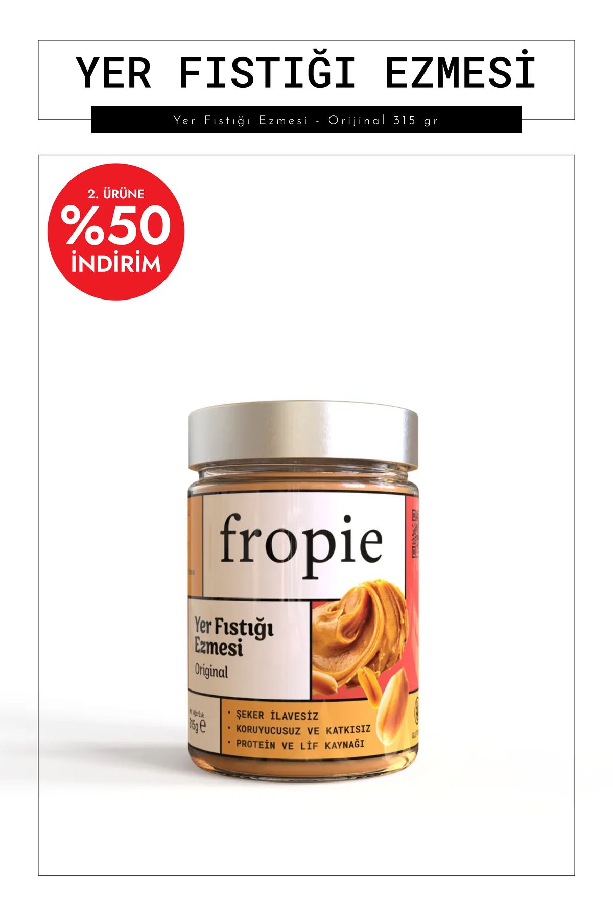 FROPİE Yer Fıstığı Ezmesi - Orijinal 315 gr