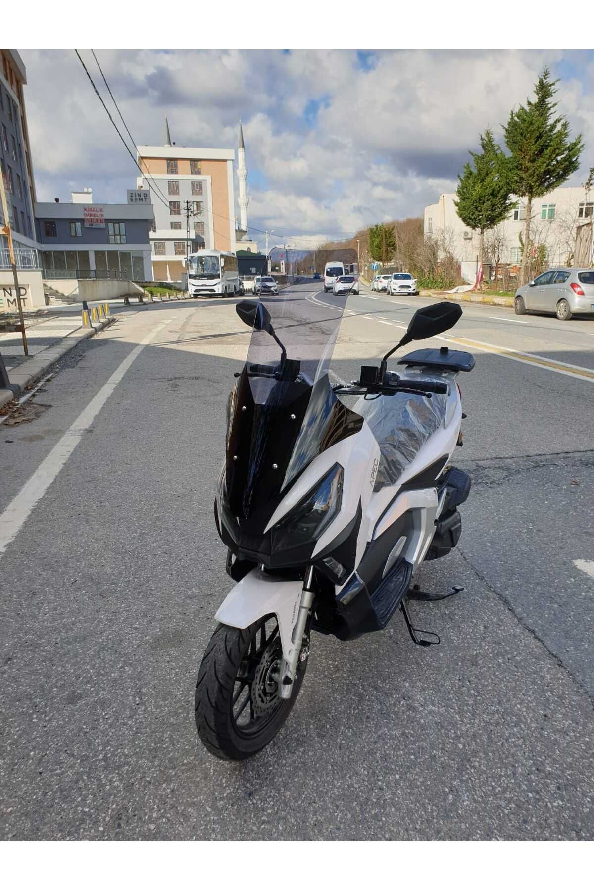Volta Apec Apx7 Siperlik Ön Cam 2025 Model 78cm Füme Renkli 4mm UZUN CAM