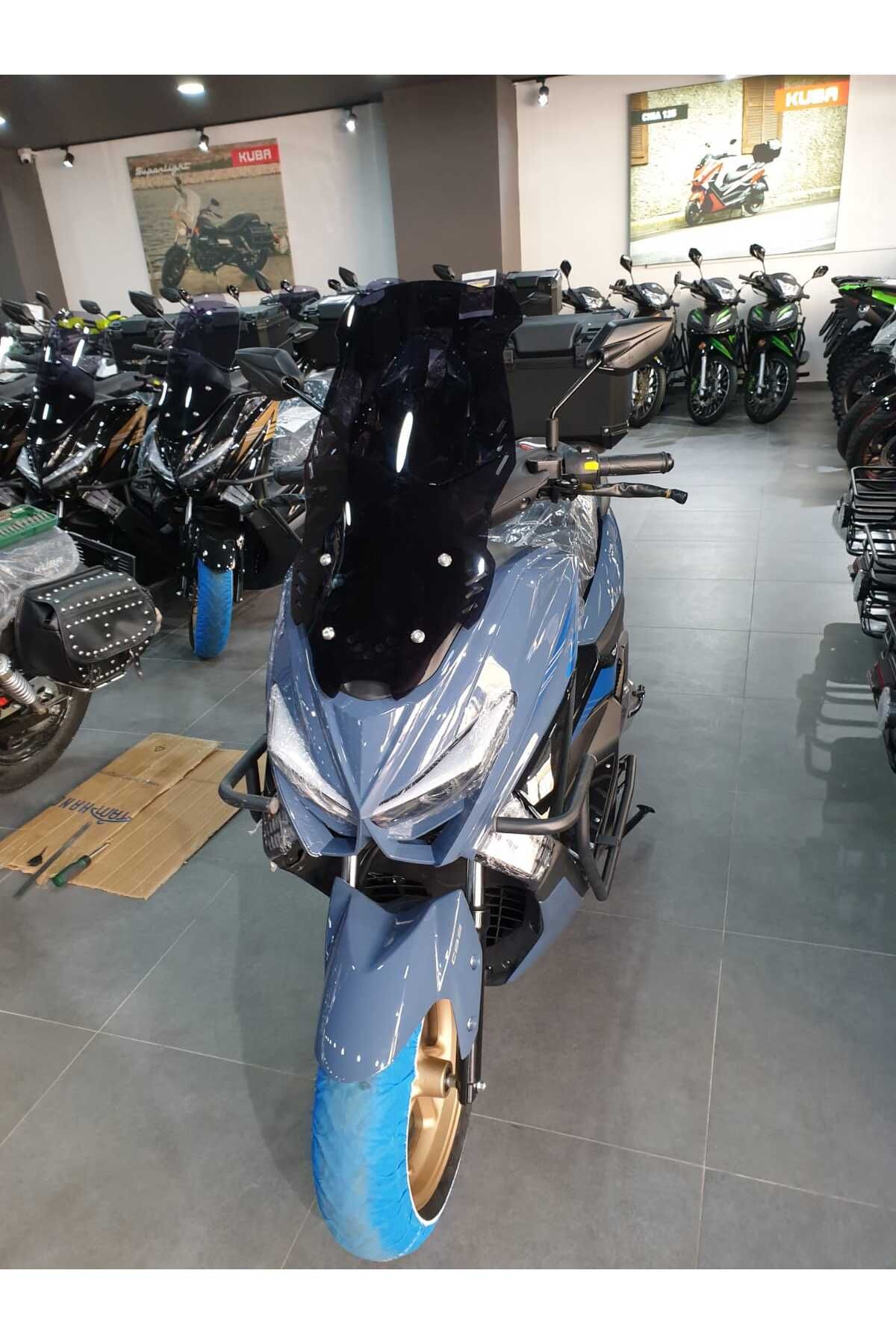 Küba Newcity 125 Siperlik Ön Cam 2023-2025 Model 65cm Siyah Renkli 4mm UZUN CAM