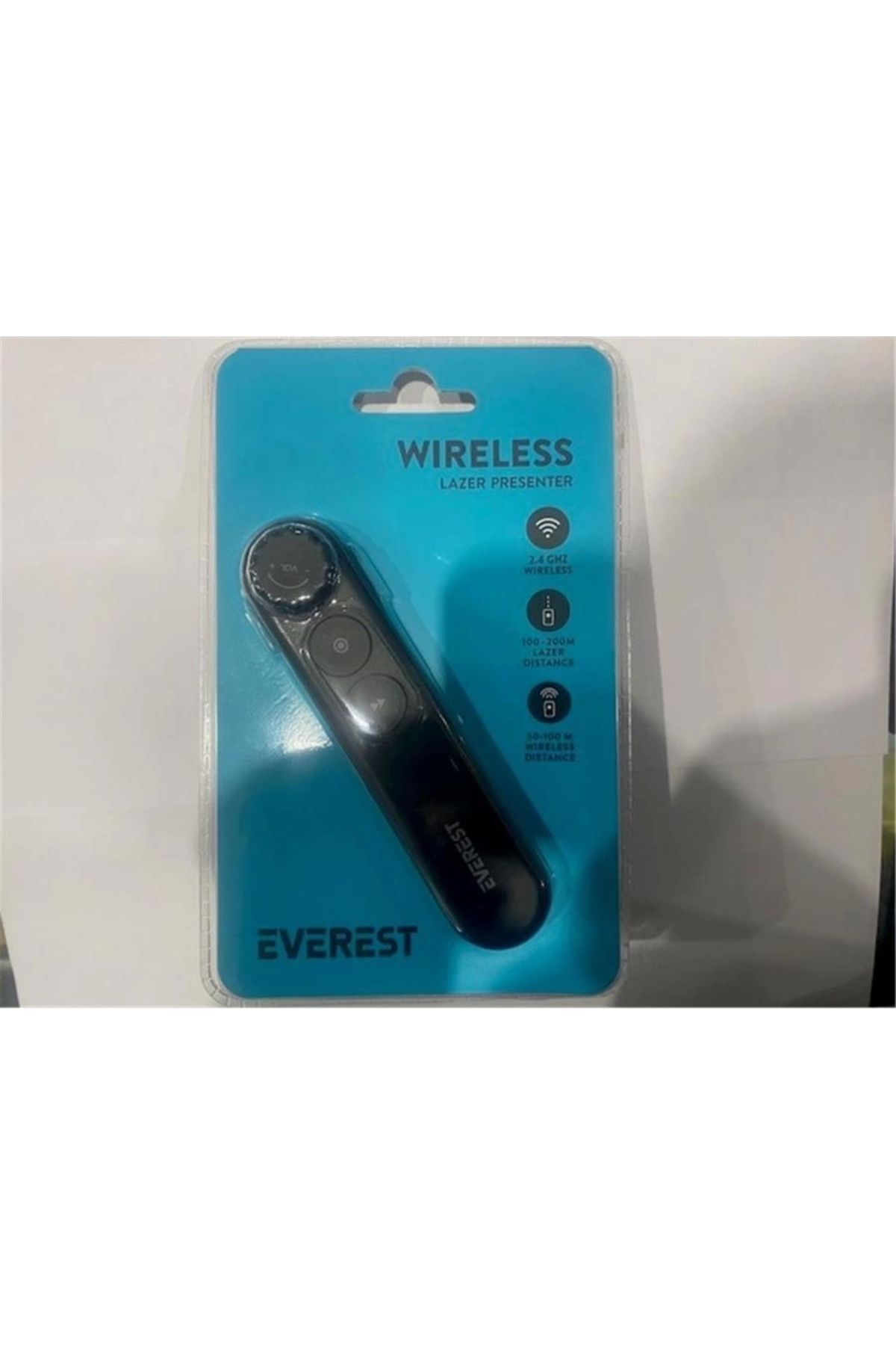 Everest Tba-12 2.4Ghz Kablosuz Type C Profesyonel Sunum Cihazı(100-200Mt Lazer)(50-100Mt Wıreless )