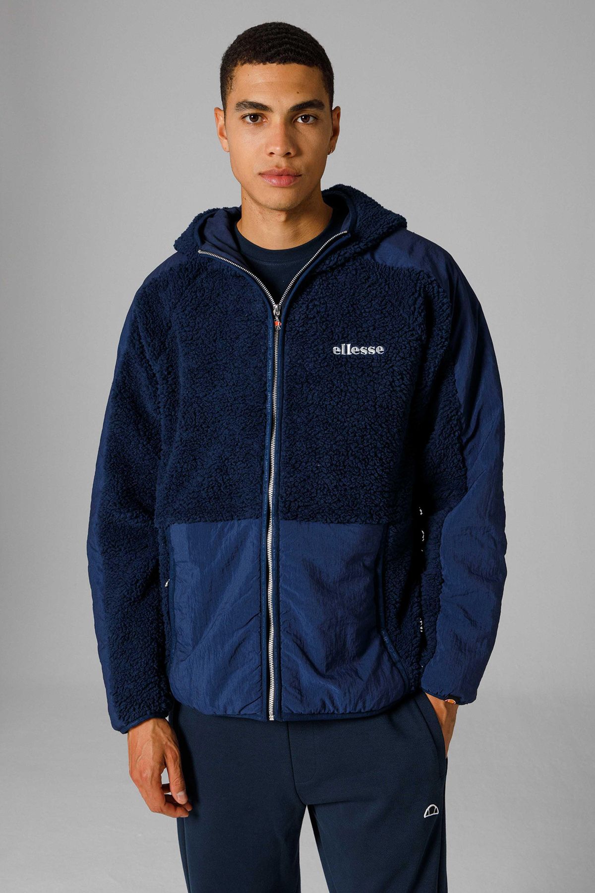 کاپشن مردانه کلاهدار بافت نرم با تناسب معمولی EM250 Ellesse
