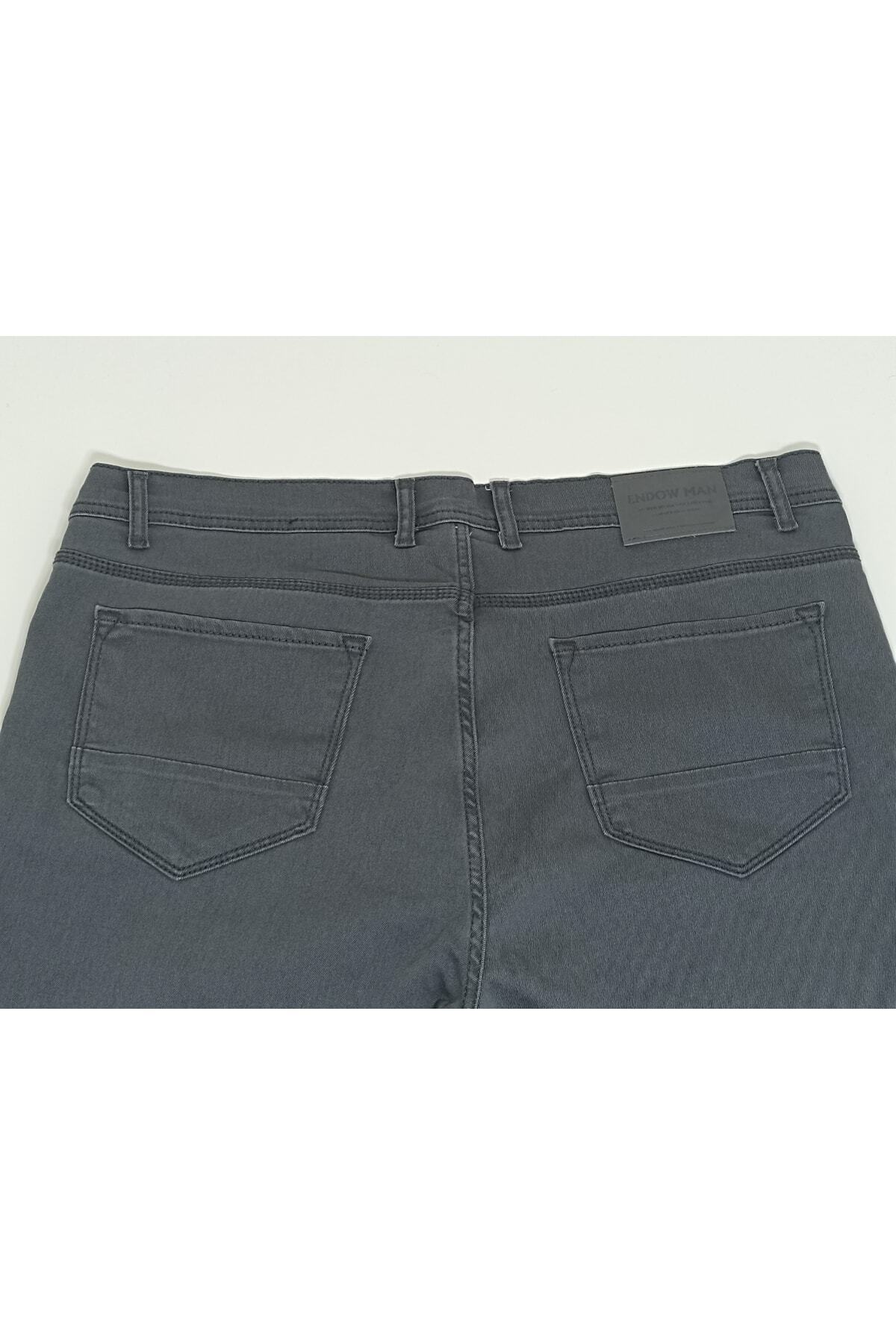 gambia outdoors Erkek Likralı Büyük Beden Normal Bel Düz Paça Kot Pantolon Battal A Kalite görsel 6