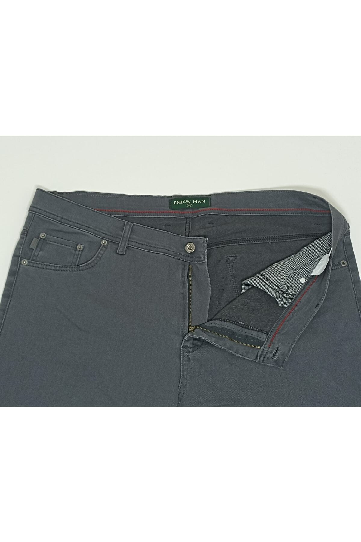 gambia outdoors Erkek Likralı Büyük Beden Normal Bel Düz Paça Kot Pantolon Battal A Kalite görsel 7