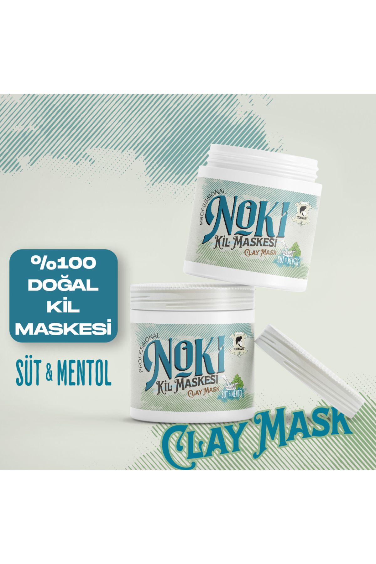 Noki-Clay Mask - Milk & Menthol |   Anti-Acne and Blackhead 2X:Pcs 1