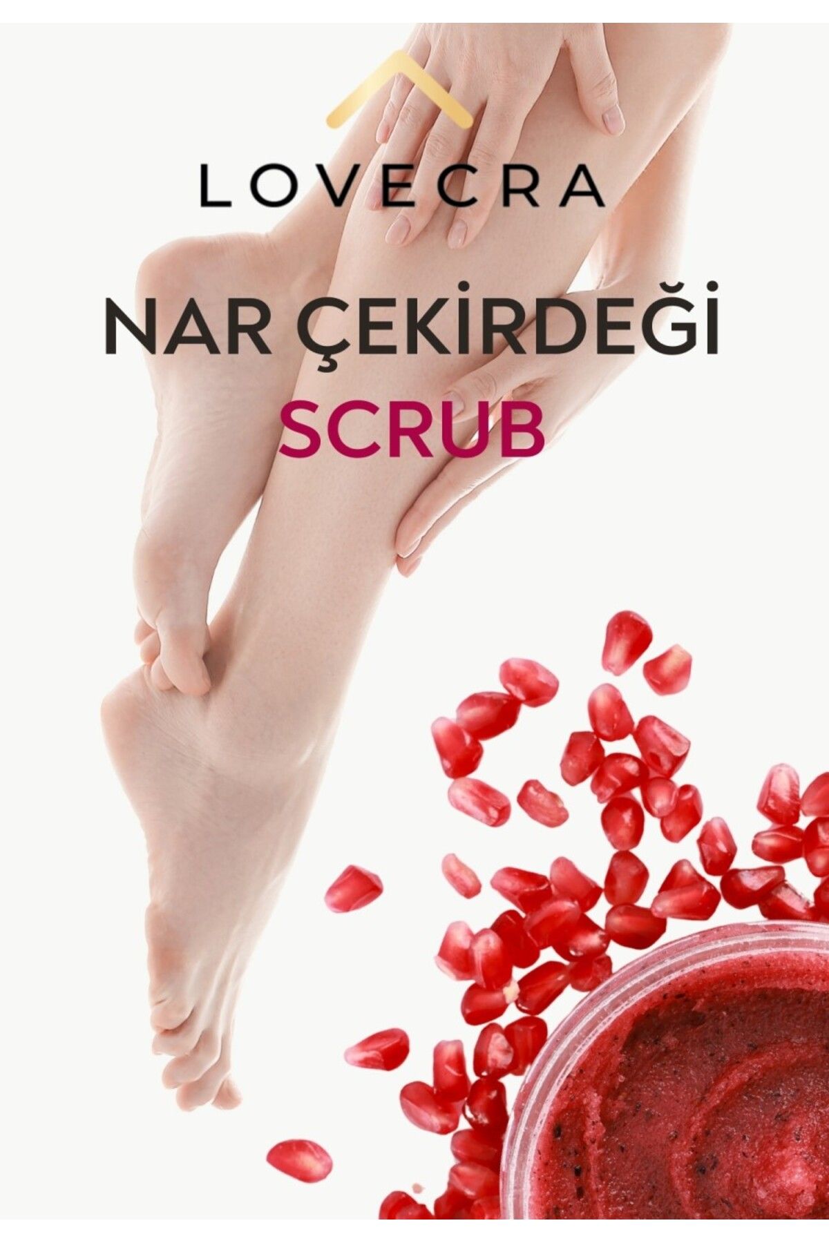 LOVECRA Body Scrub Batık Karşıtı Hibiskus Tanecikli Ayak Bakım Ve Vucüt Peelingi 290gr