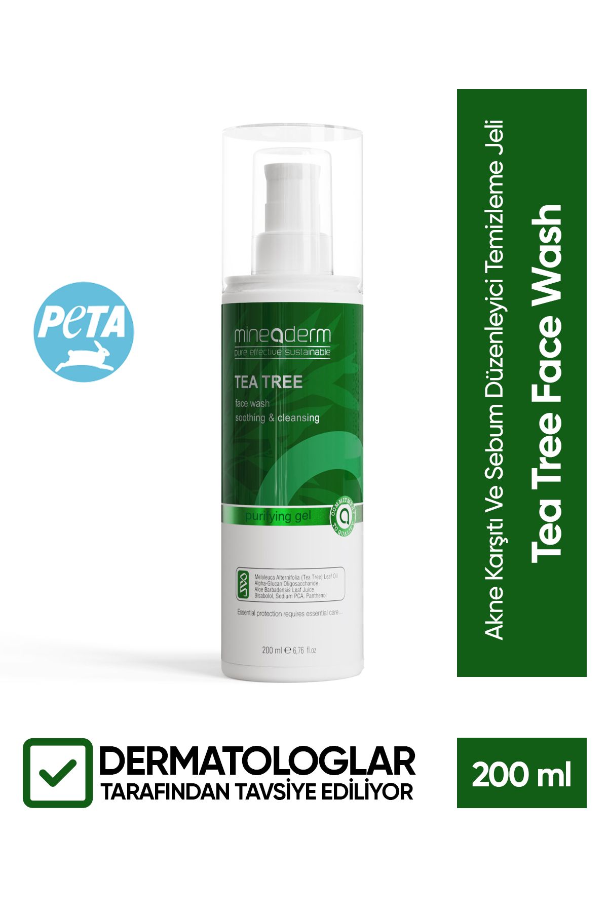 mineaderm Akne Karşıtı Ve Sebum Düzenleyici Temizleme Jeli/tea Tree Face Wash