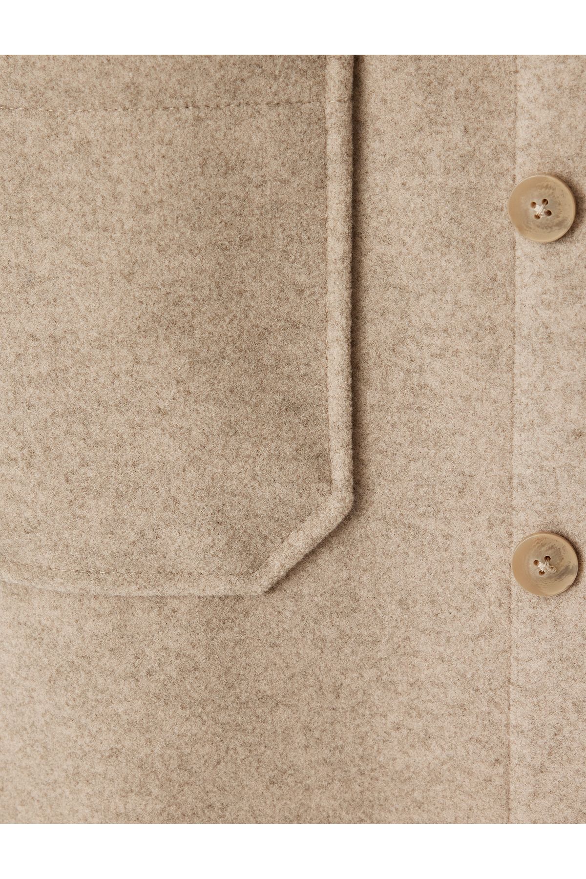 Koton-Viskose-Mischgewebe Regular Fit Langarm-Kaschmir-Hemdjacke mit Taschendetail 6
