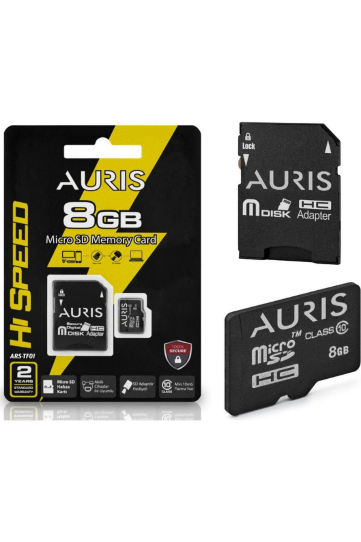 Auris AMC8 MicroSD Hafıza Kartı 8GB