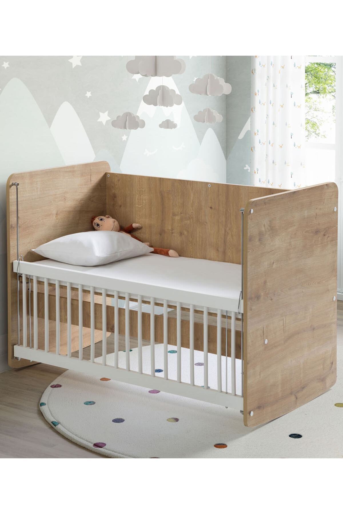 Babywhen Sallanır Sabitlenir Anne Yanı Bebek Beşik - Bebek Yatagı - Park Yatak - Ahşap - 60x120 cm - bw1071 fotoğrafı 3 (önizleme)