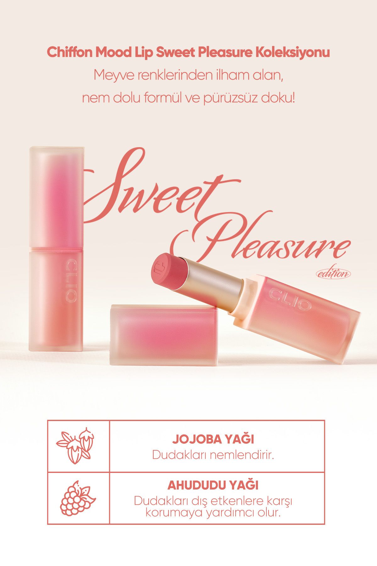 CLIO-Lipstick with Soft Texture and Light Matte Appearance Clio Chiffon Mood Lip (08 Tangerine Tarte) 6