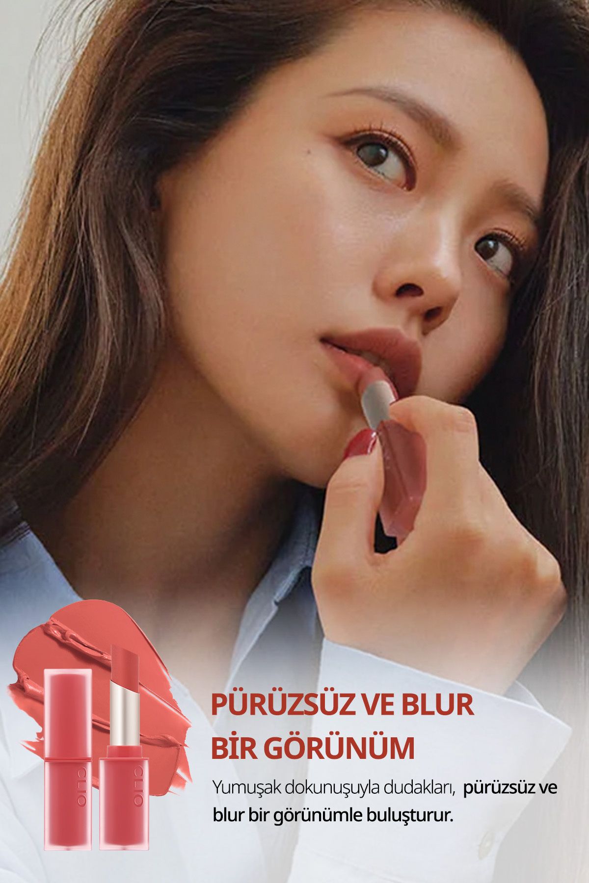CLIO-Lipstick with Soft Texture, Light Matte Appearance Clio Chiffon Mood Lip (04 Ever Coral) 4