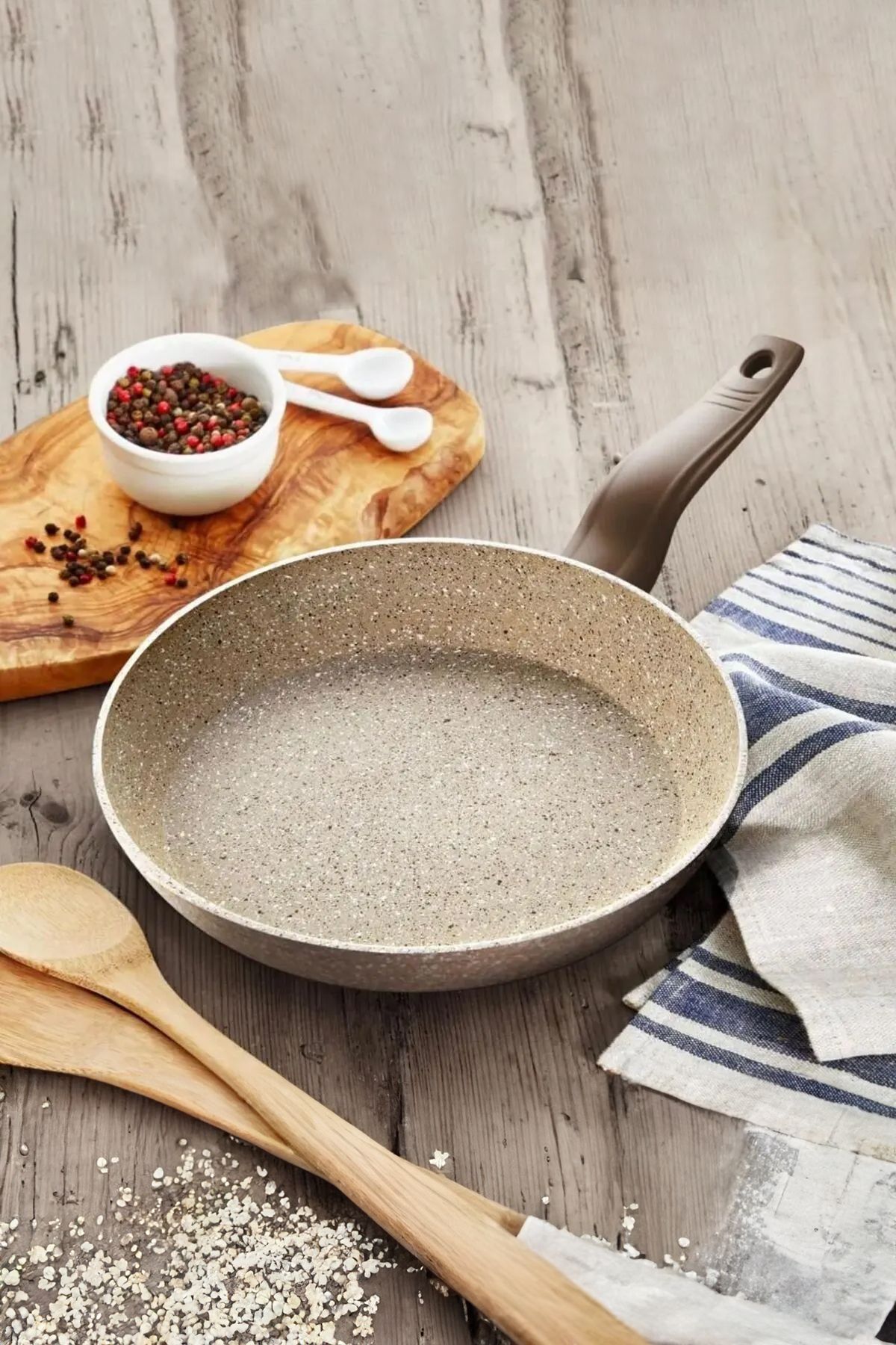 lavonni-7 Piece Granite Cookware Set Brown 4