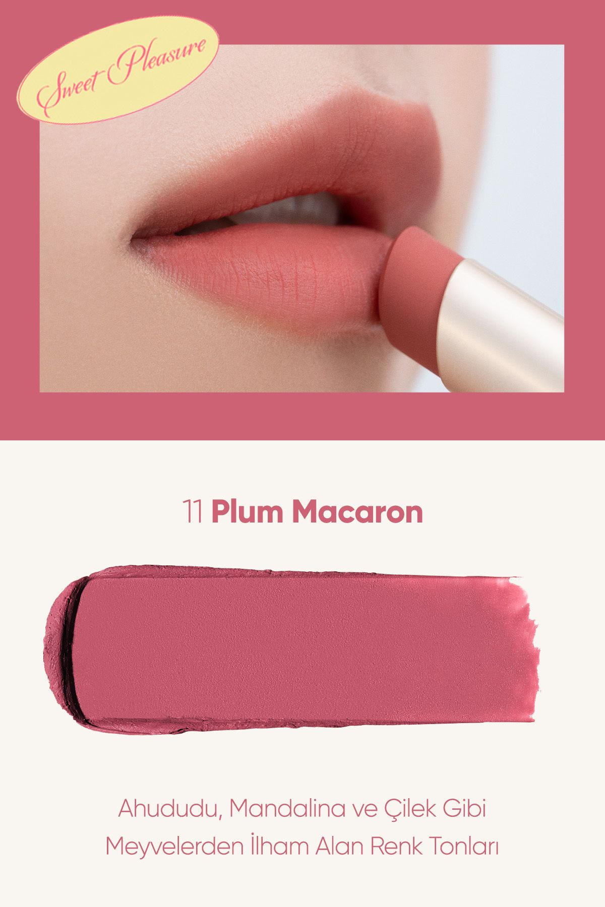CLIO-Clio Chiffon Mood Lip - Soft Texture, Light Matte Appearance Lipstick (11 Plum Macaron) 2