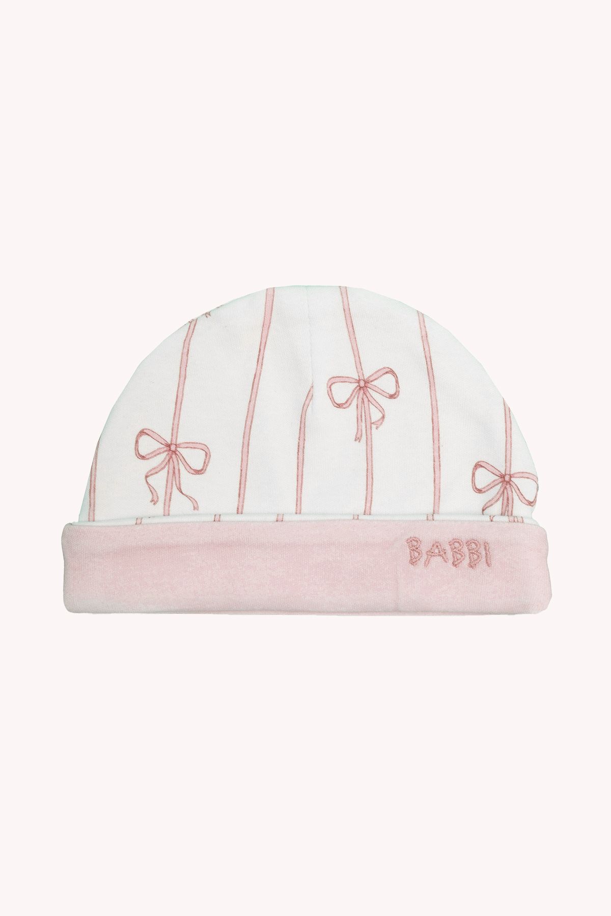 Atelier Babbi-Newborn Bib & Hat Set - Ribbon / Pink 2