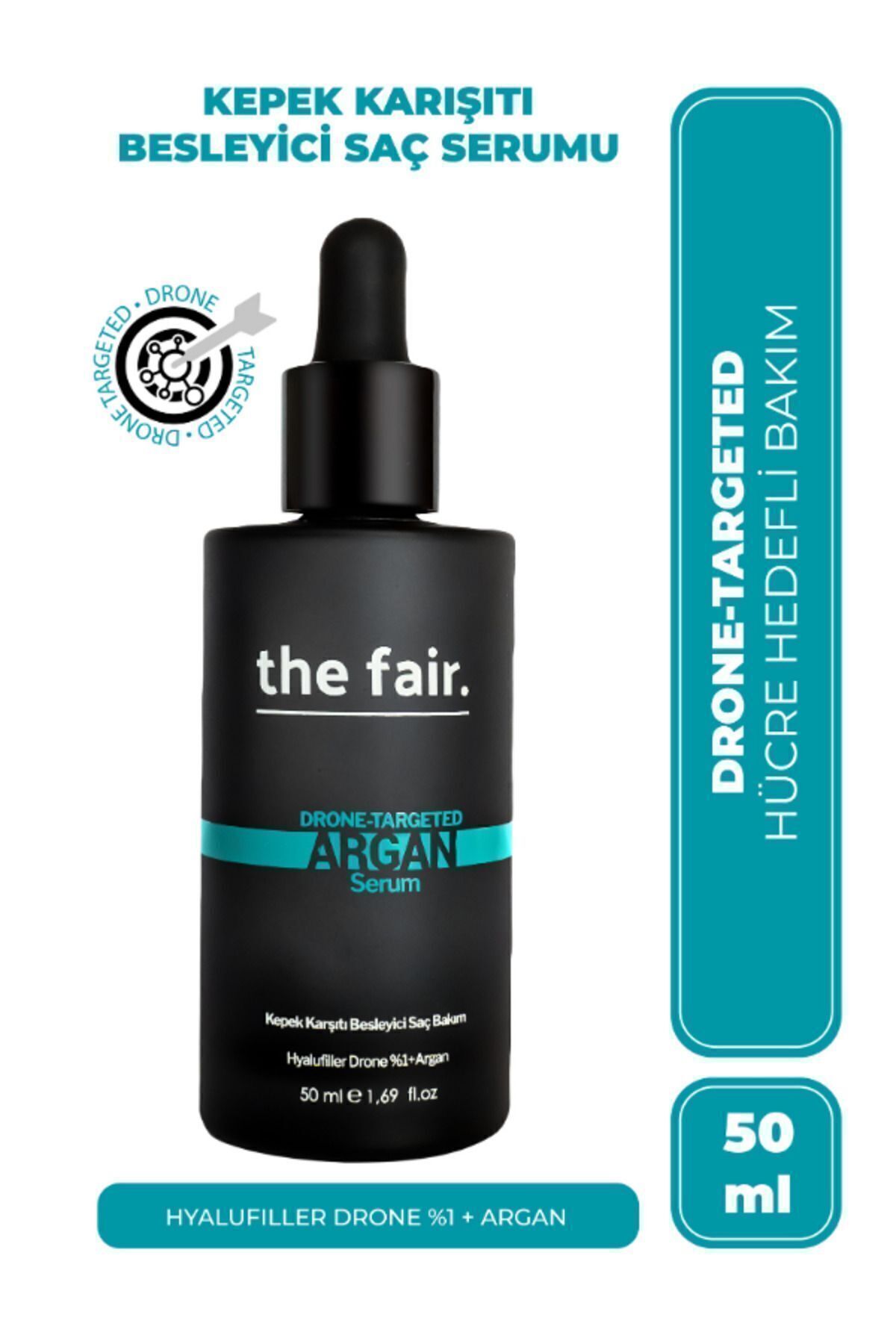 The Fair the fair. Drone-targeted Argan Besleyici Vegan Saç Serumu %1 Hyalufiller Drone Argan 50 ml-1