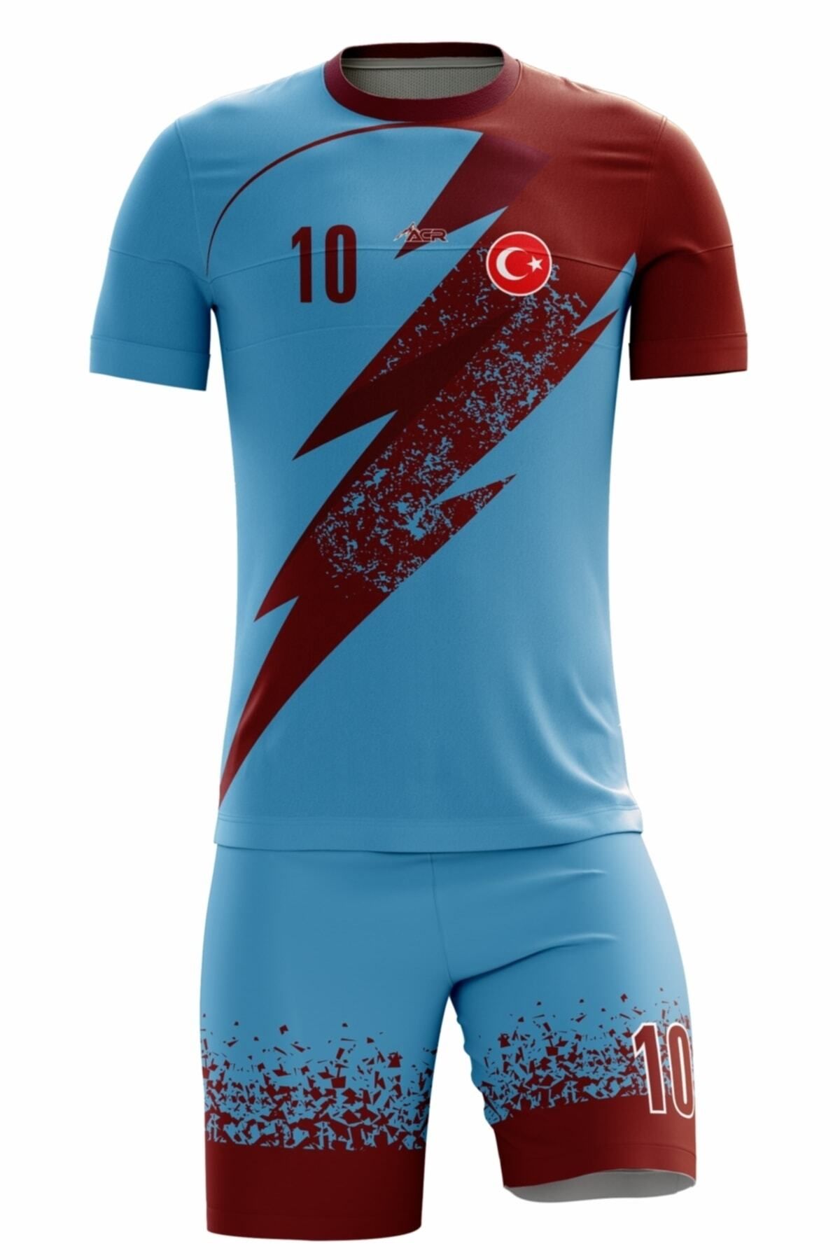 ACR Giyim Tekstil Forma Baskı Futbol Forması Şimşek Model - Kişiye Özel Isim Ve Numara Yazılabilir Dijital Baskı Tasarım