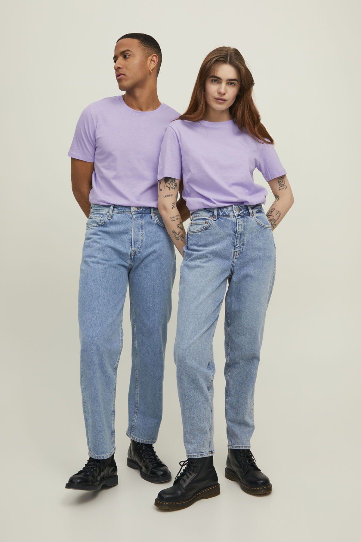 تی شرت بنفش مردانه Jack Jones پایه ارگانیک Jack & Jones