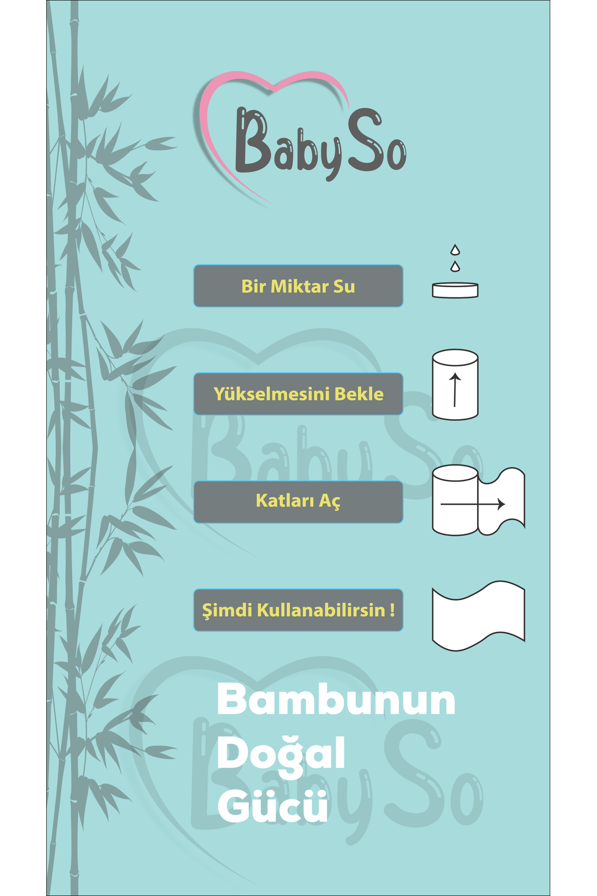 BABYSO Sıkıştırılmış Bebek Mendili 1024 Adet Paket fotoğrafı 7 (önizleme)