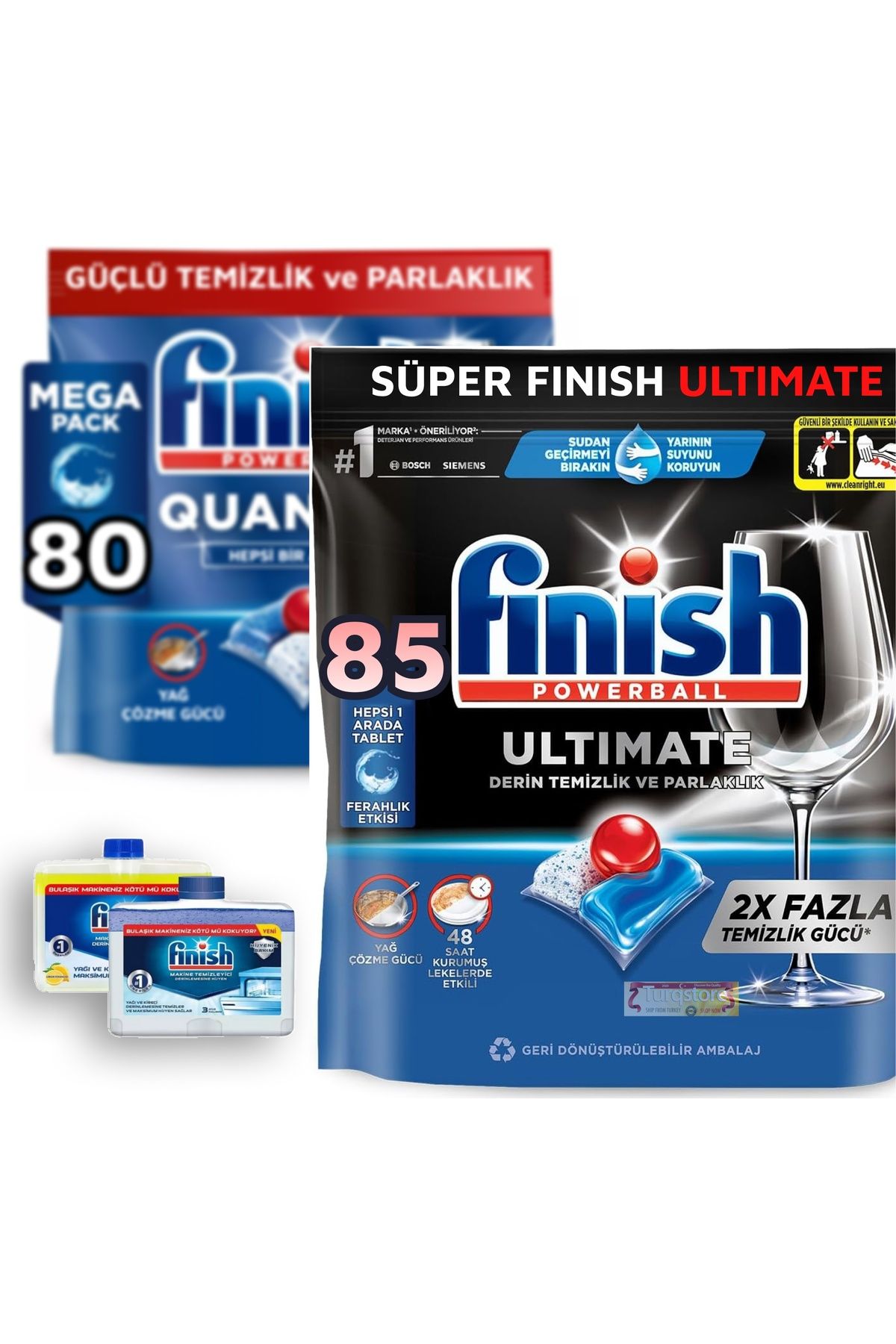 Finish Favori 8085T Set - Quantum 80, Ultimate 85 ve Makine Temizleyicisi