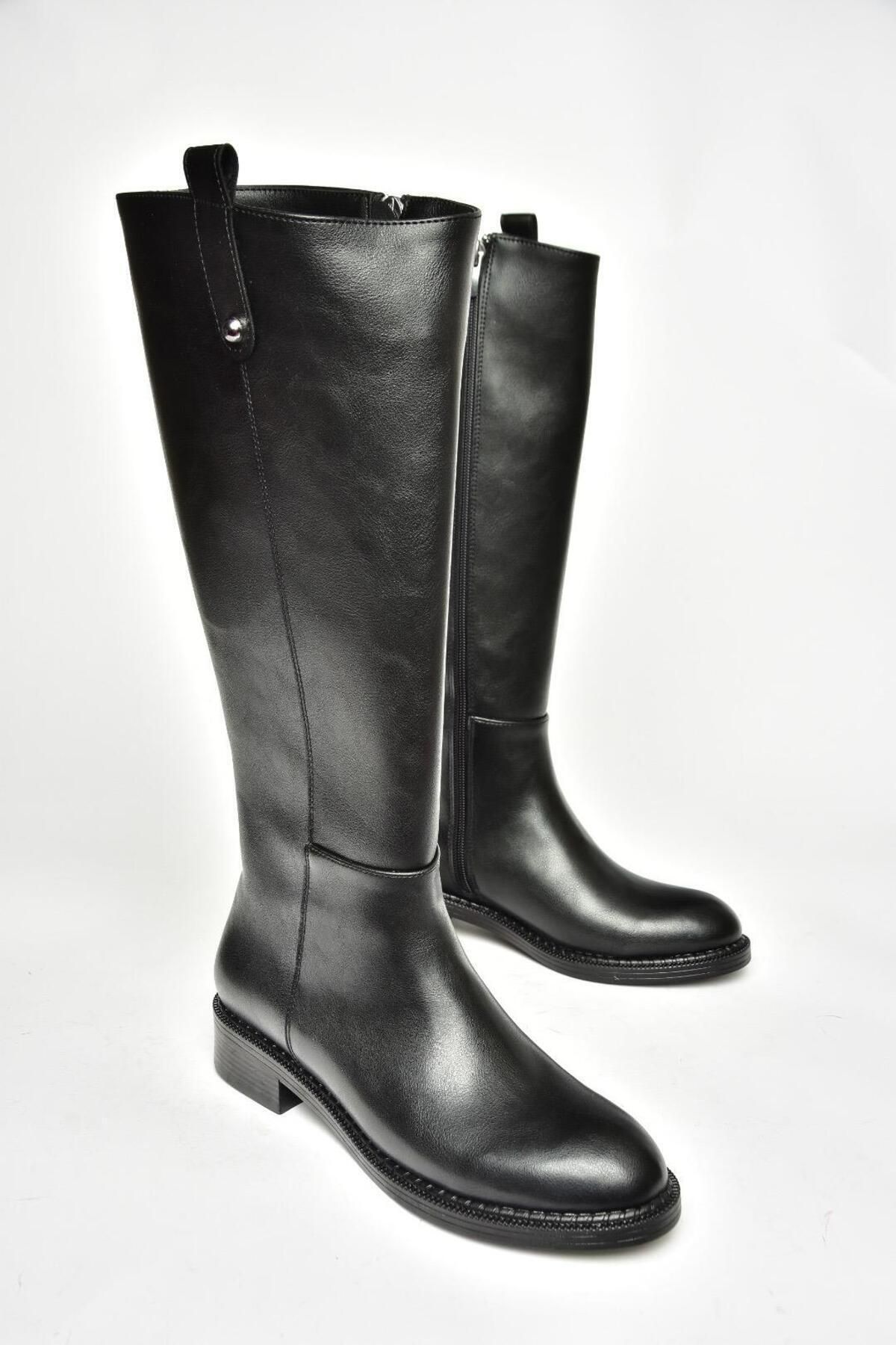 Fox Shoes-Τ 590962009   Μαύρα γυναικεία μποτάκια με χαμηλό τακούνι 4