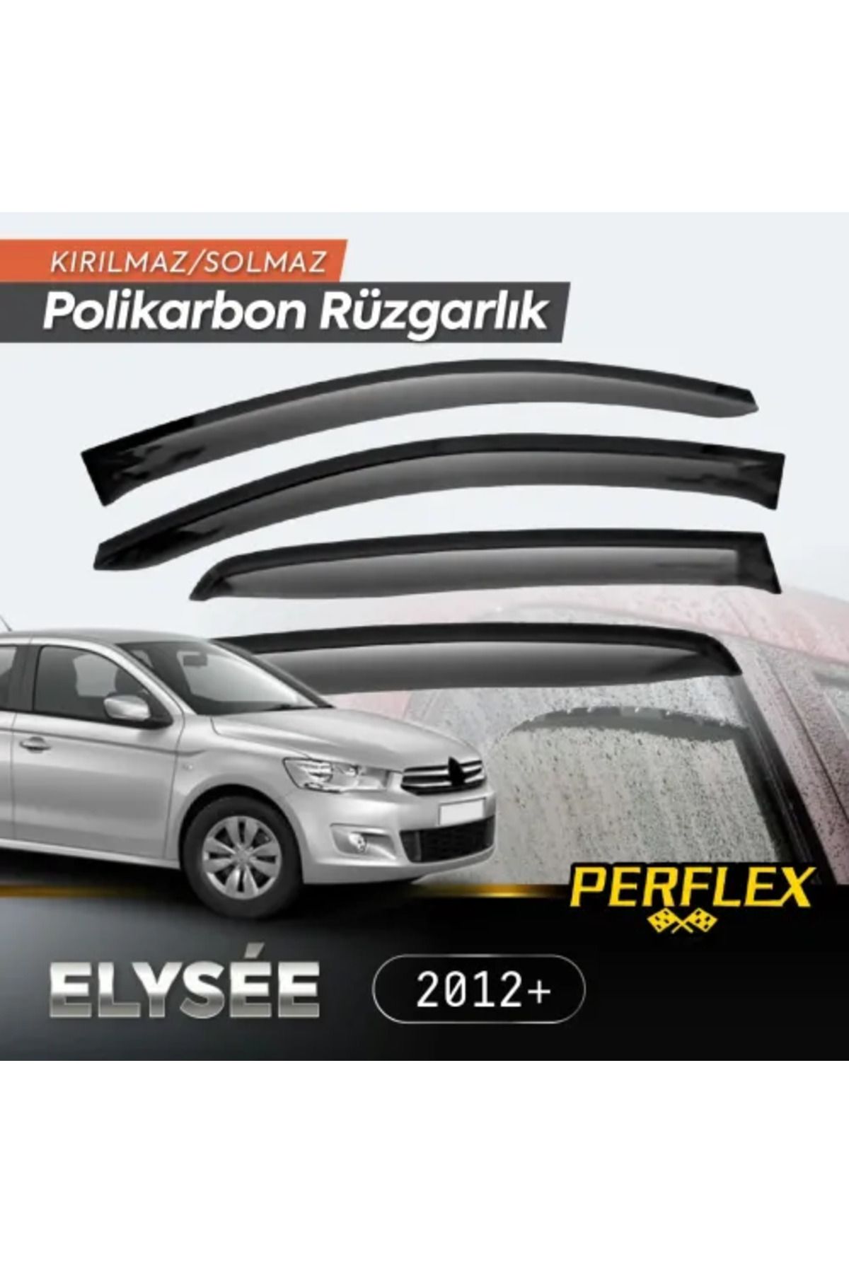 DENİZ Polikarbon Kırılmaz Rüzgarlık V2 Düz Citroen C-elysee 2012