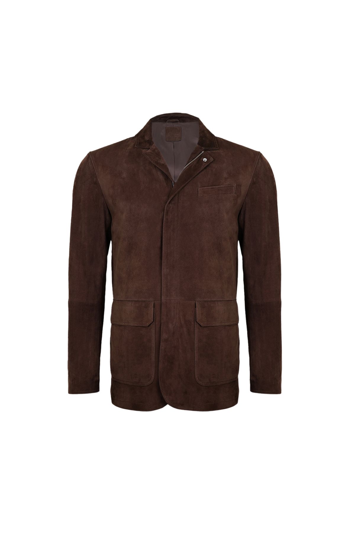 Desa-Ambrogio Brown Men's Suede Leather Jacket 2