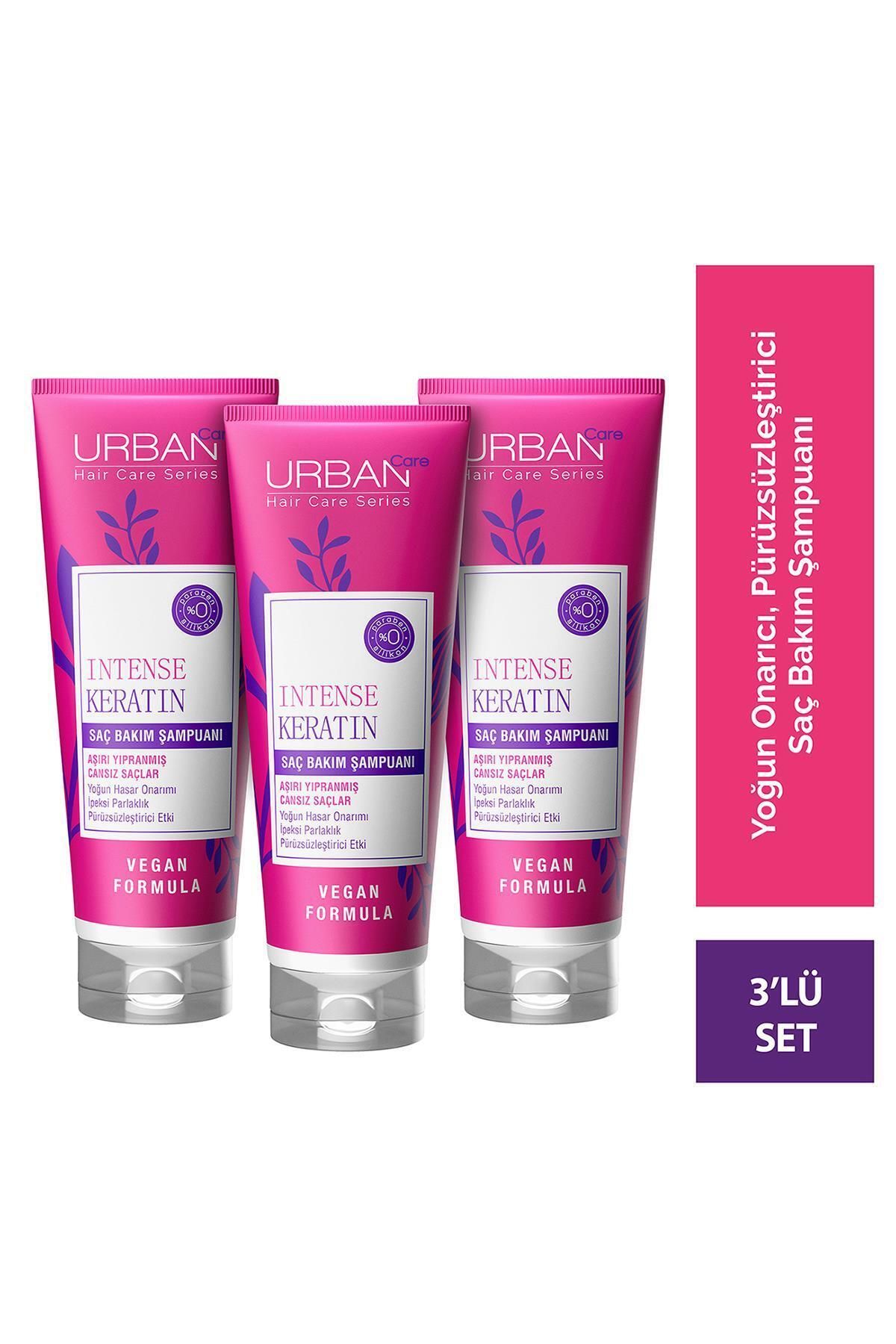 Urban Care Keratin içeriği Sayesinde Yıpranmış Saçlara Şampuanı 3x250 Ml S.GÜZELLİK