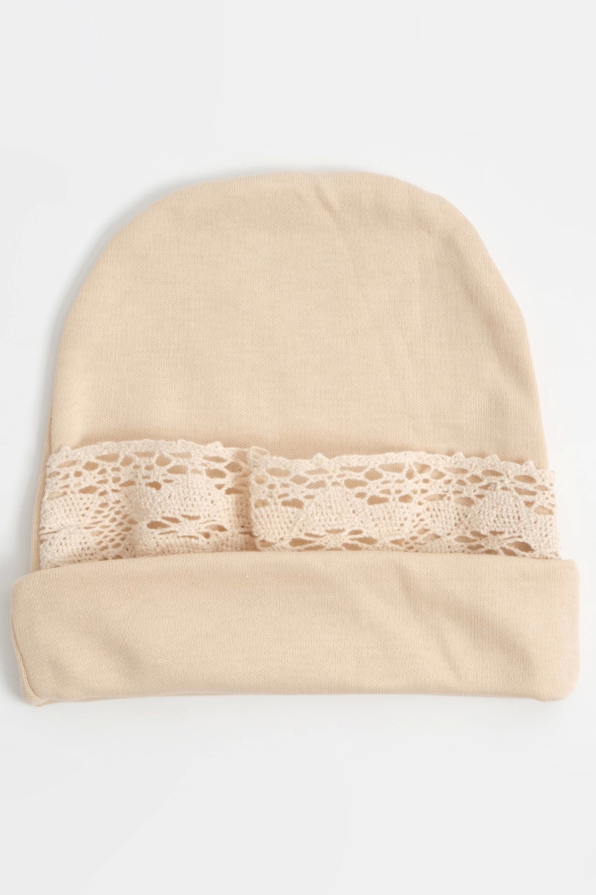 LOGO AKSESUAR Kız Bebek Dantel Detaylı 2'li Pamuklu Bere fotoğrafı 5 (önizleme)