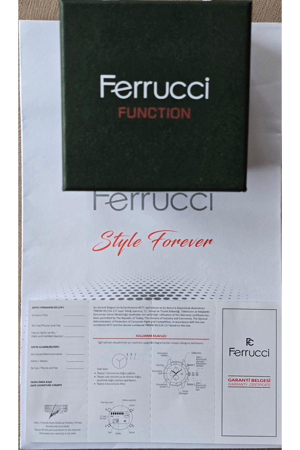 ساعت مچی مردانه Ferrucci New Season، تمام کارکردها فعال، 2 سال گارانتی، ضد آب