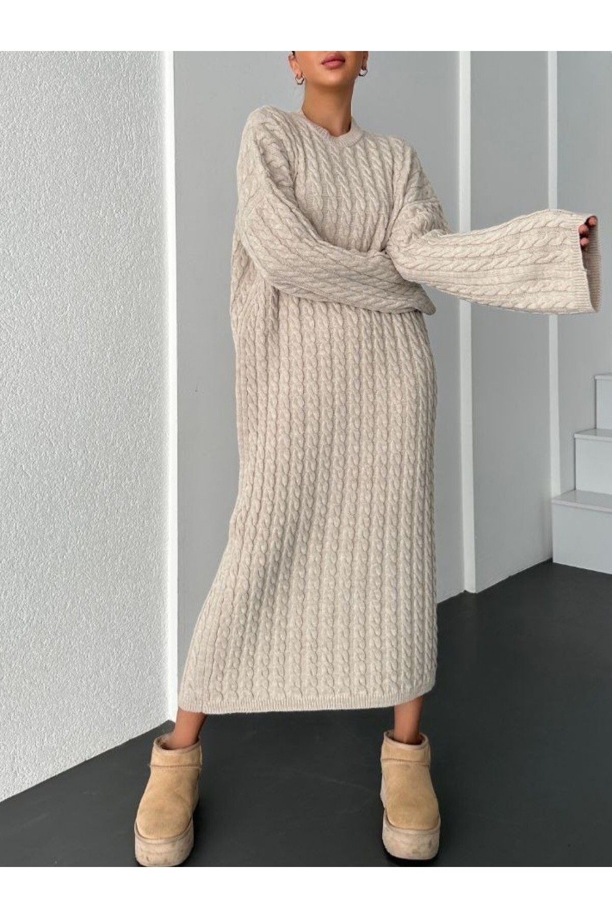 Modamorfo-Hair Knitted Knitwear Dress 2