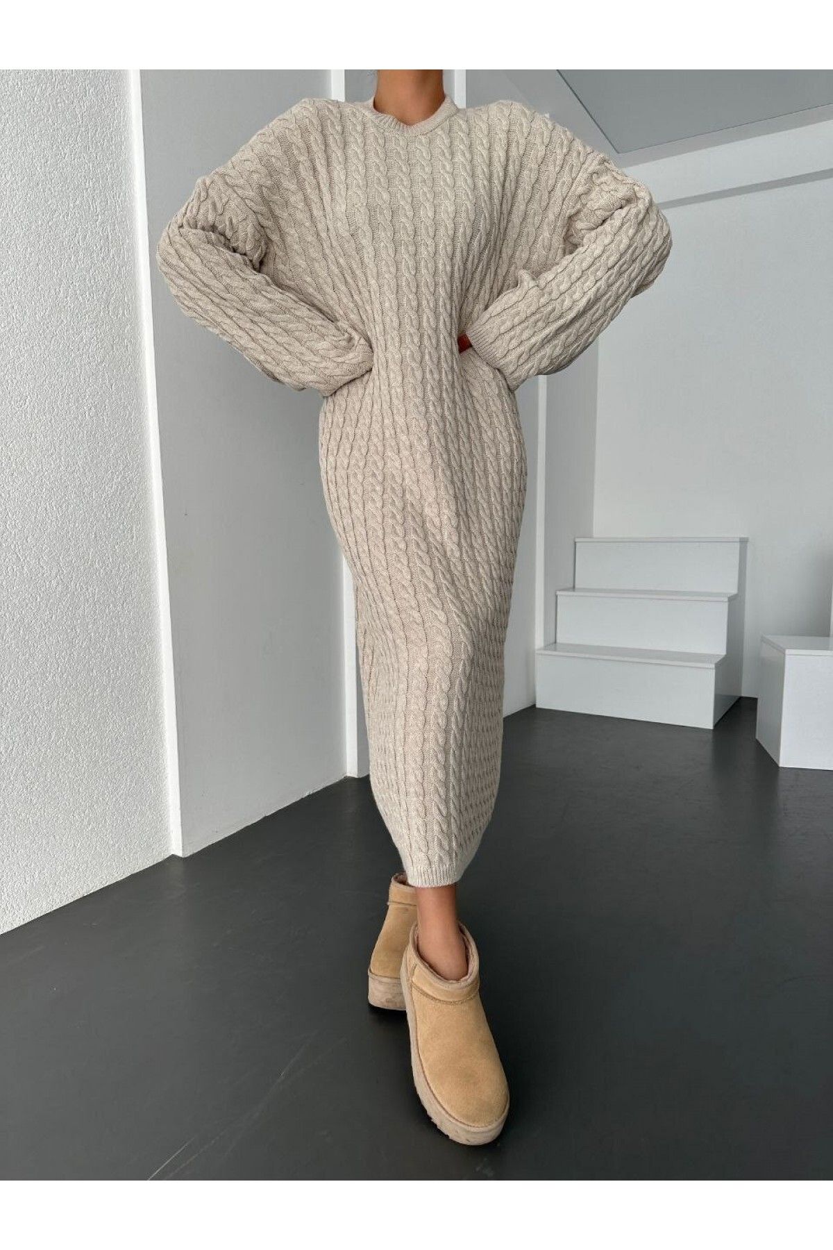 Modamorfo-Hair Knitted Knitwear Dress 1